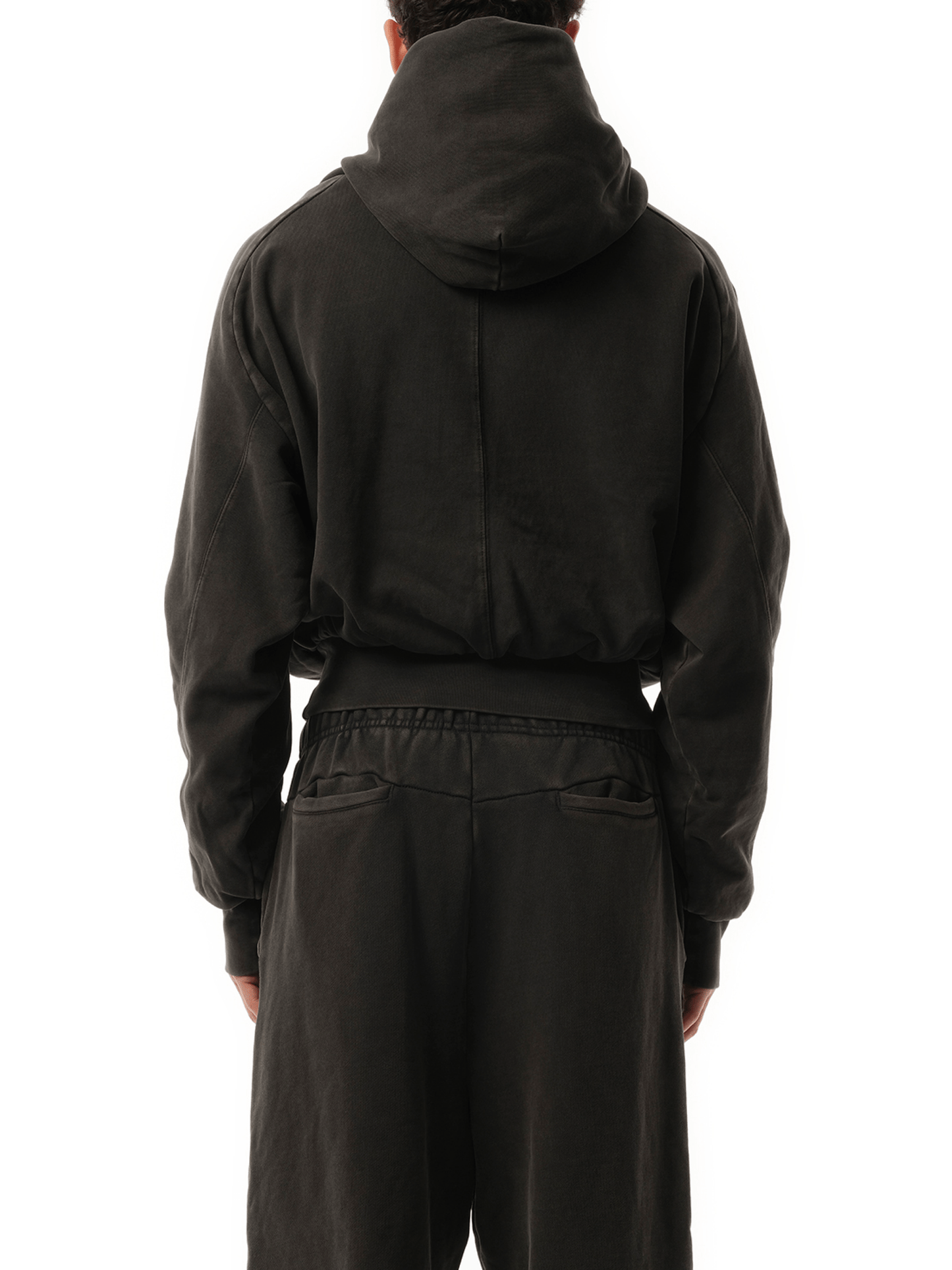 Entire Studios Double Double Hood in Washed Black