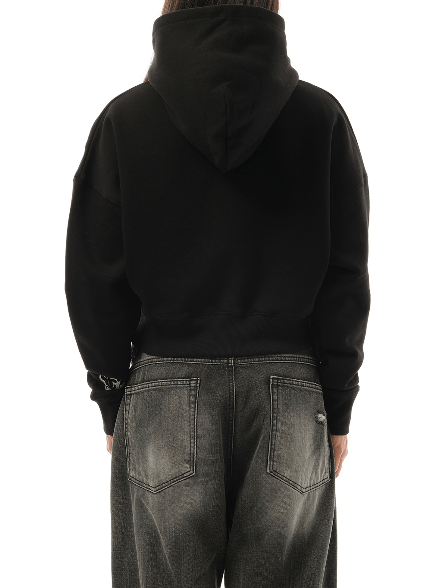 We11Done Oversized Teddy Bear Hoodie in Black