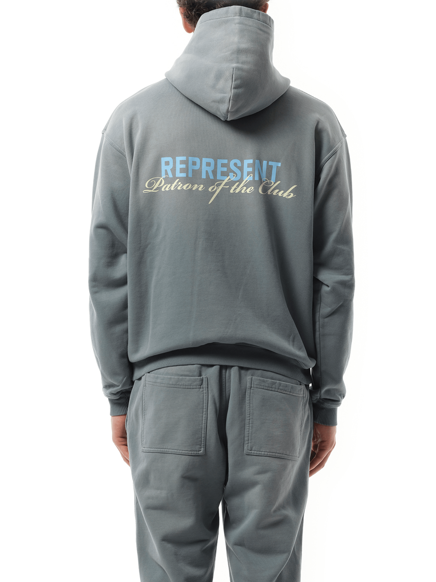 Represent Patron of The Club Hoodie in Washed Grey
