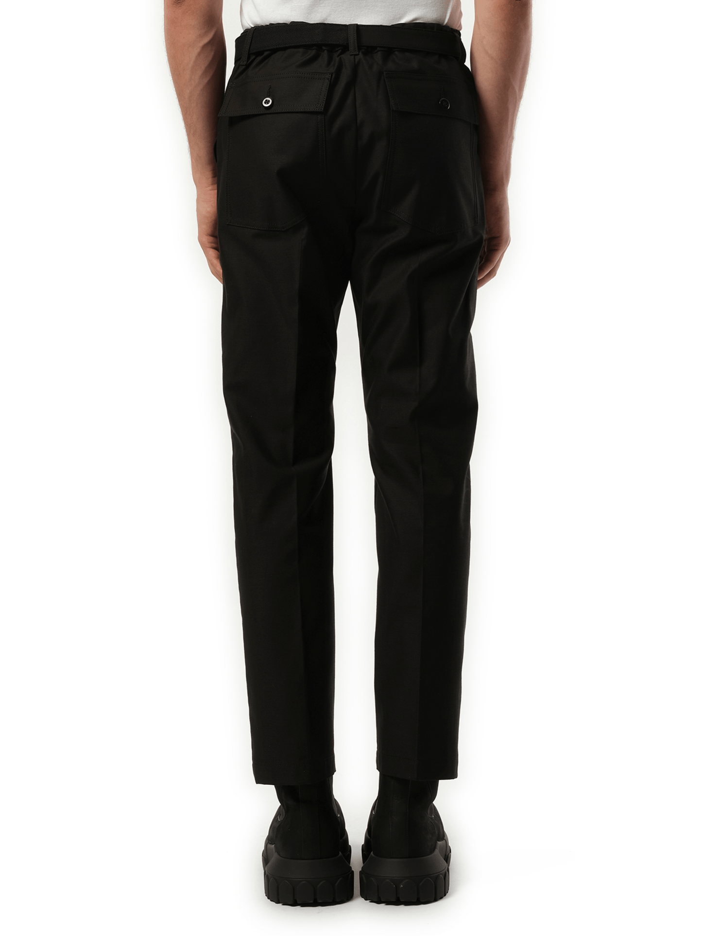 Sacai WTAPS Cotton Back Satin Pants in Black