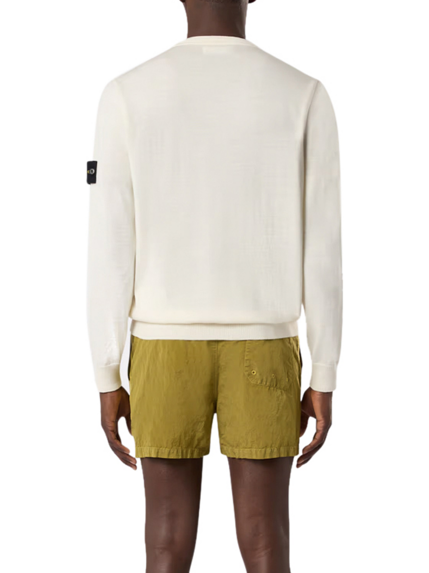 Light Wool Knit Sweater in Natural