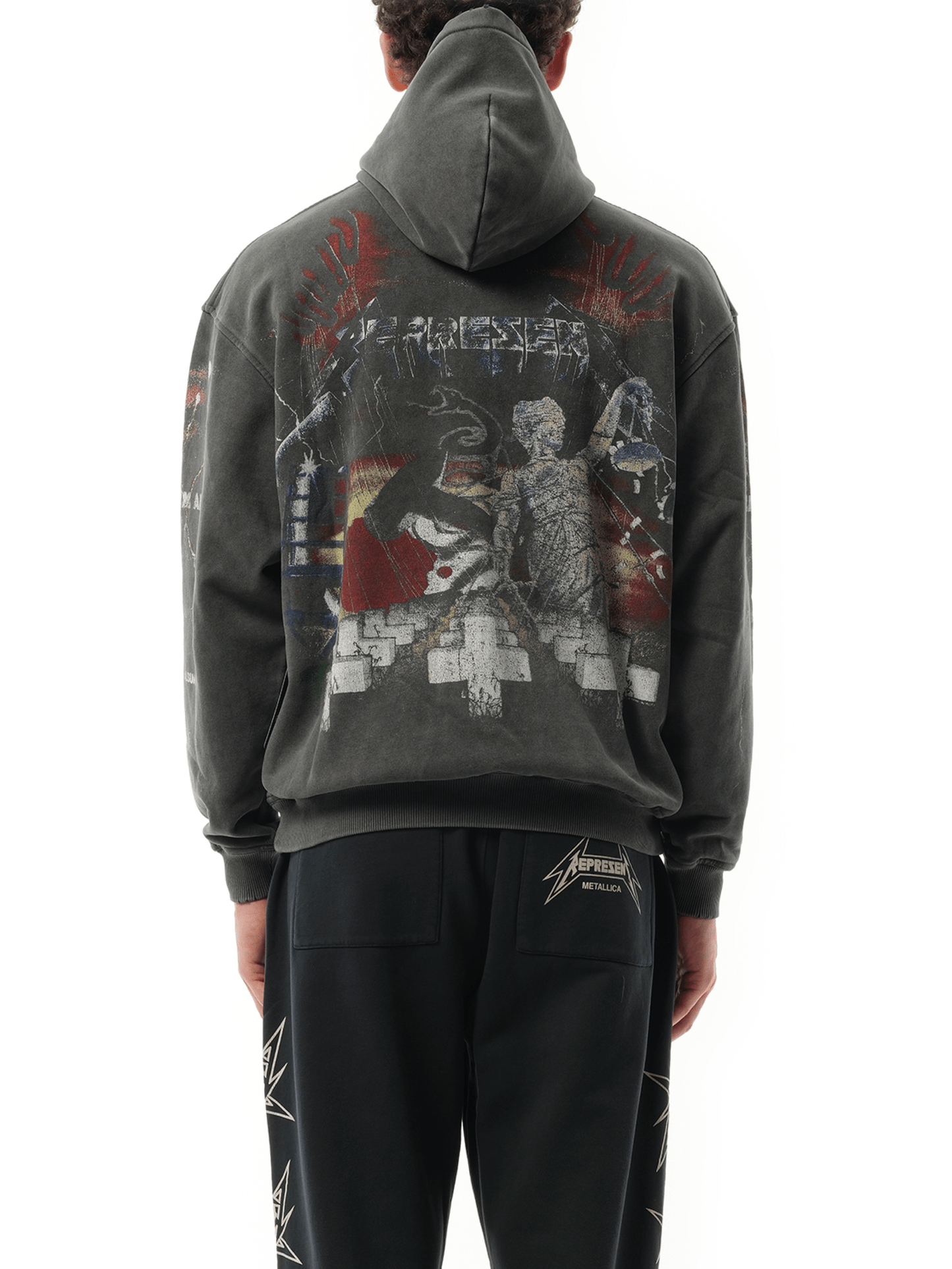 Represent Metallica Master of Puppets Hoodie in Vintage Grey