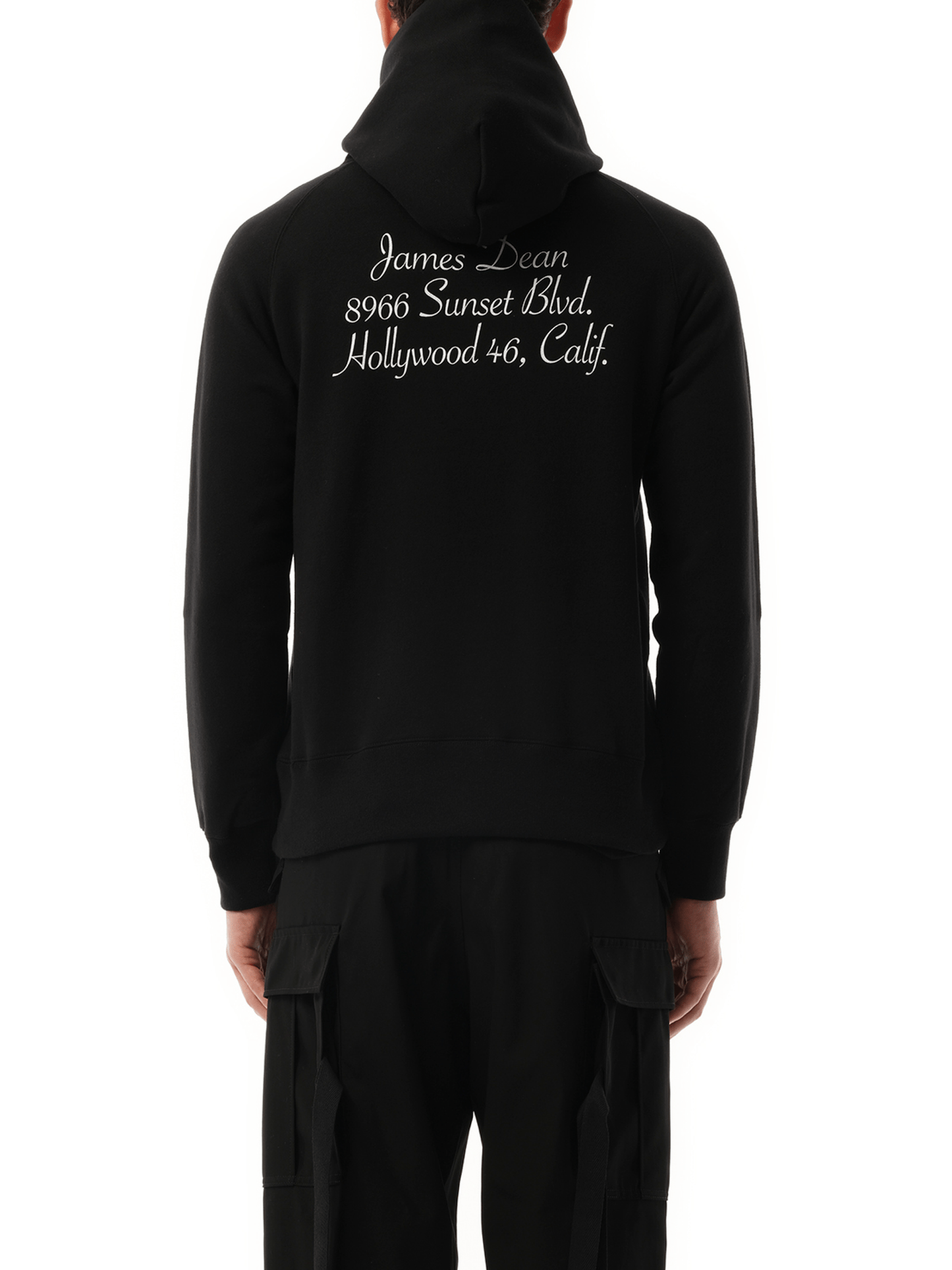 Sacai James Dean Photo Hoodie in Black