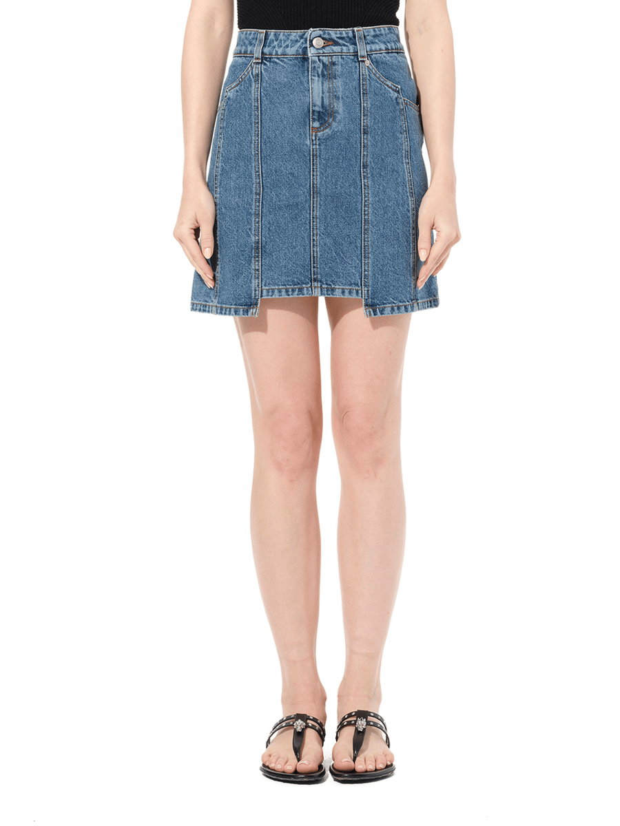 Mini Denim Skirt in Blue