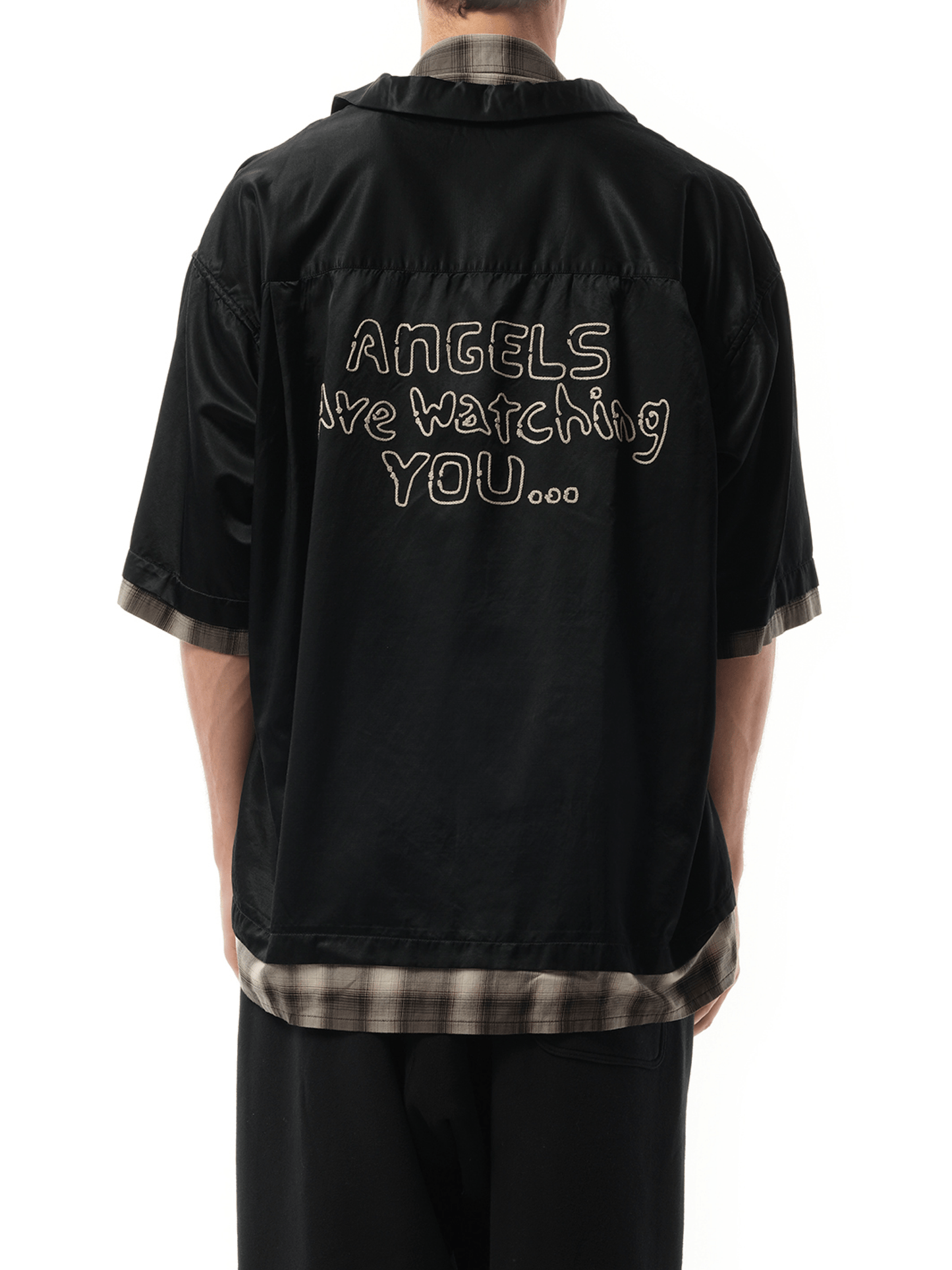 Maison Mihara Yasuhiro Double Layered S/S Shirt in Black