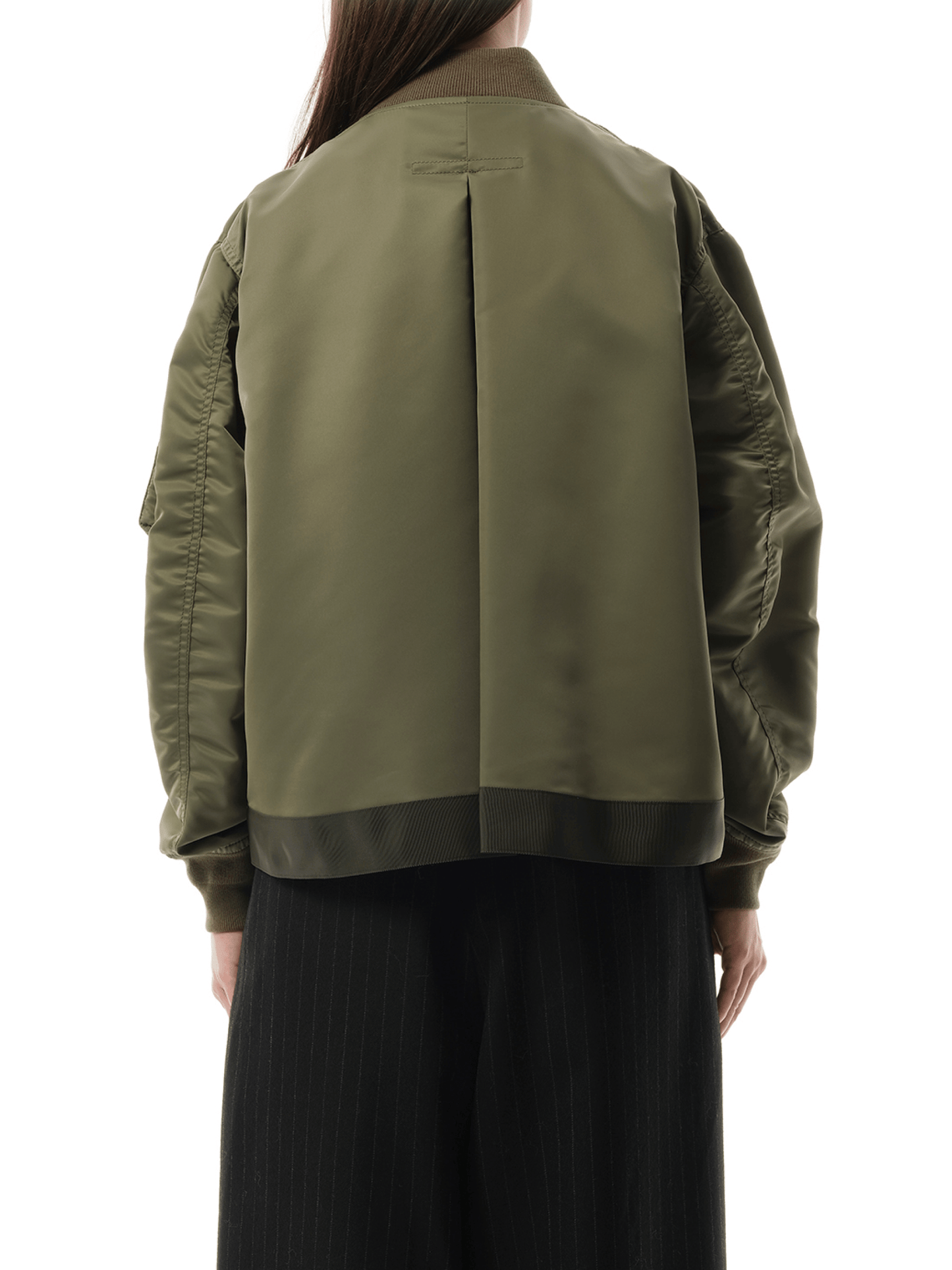 Sacai Nylon Twill Blouson in Khaki