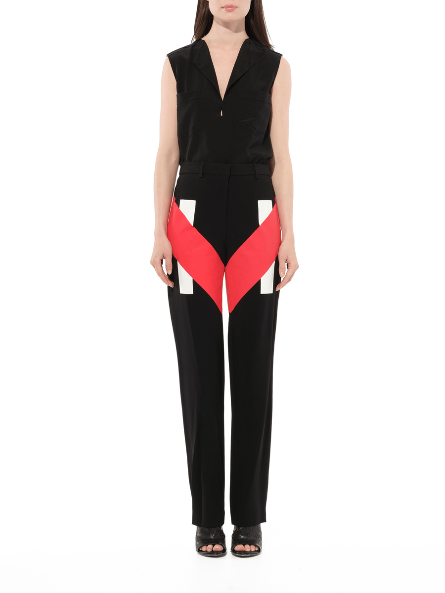 Pants in Black/Red
