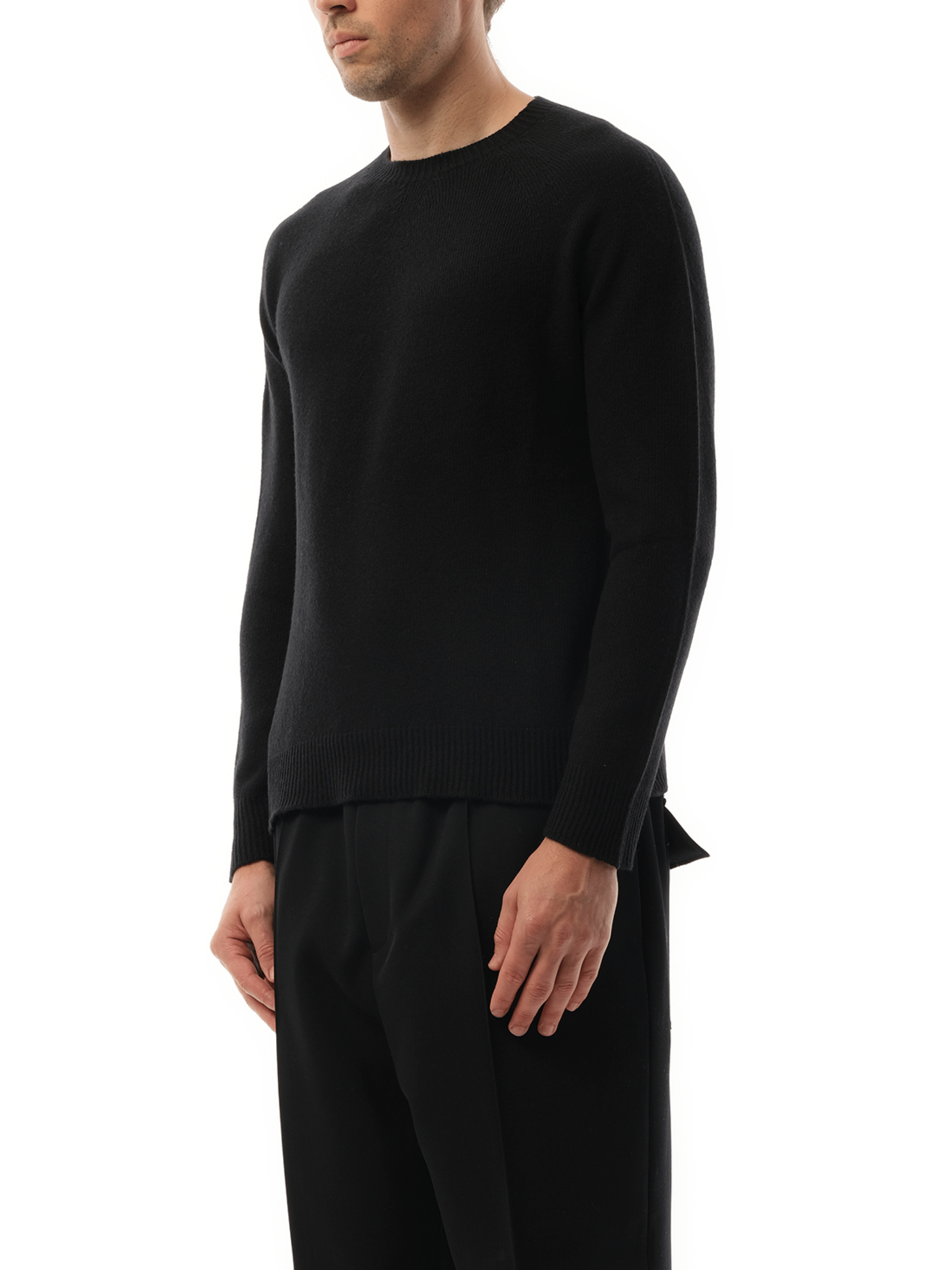 Jil Sander Cashmere Seamless Sweater in Black
