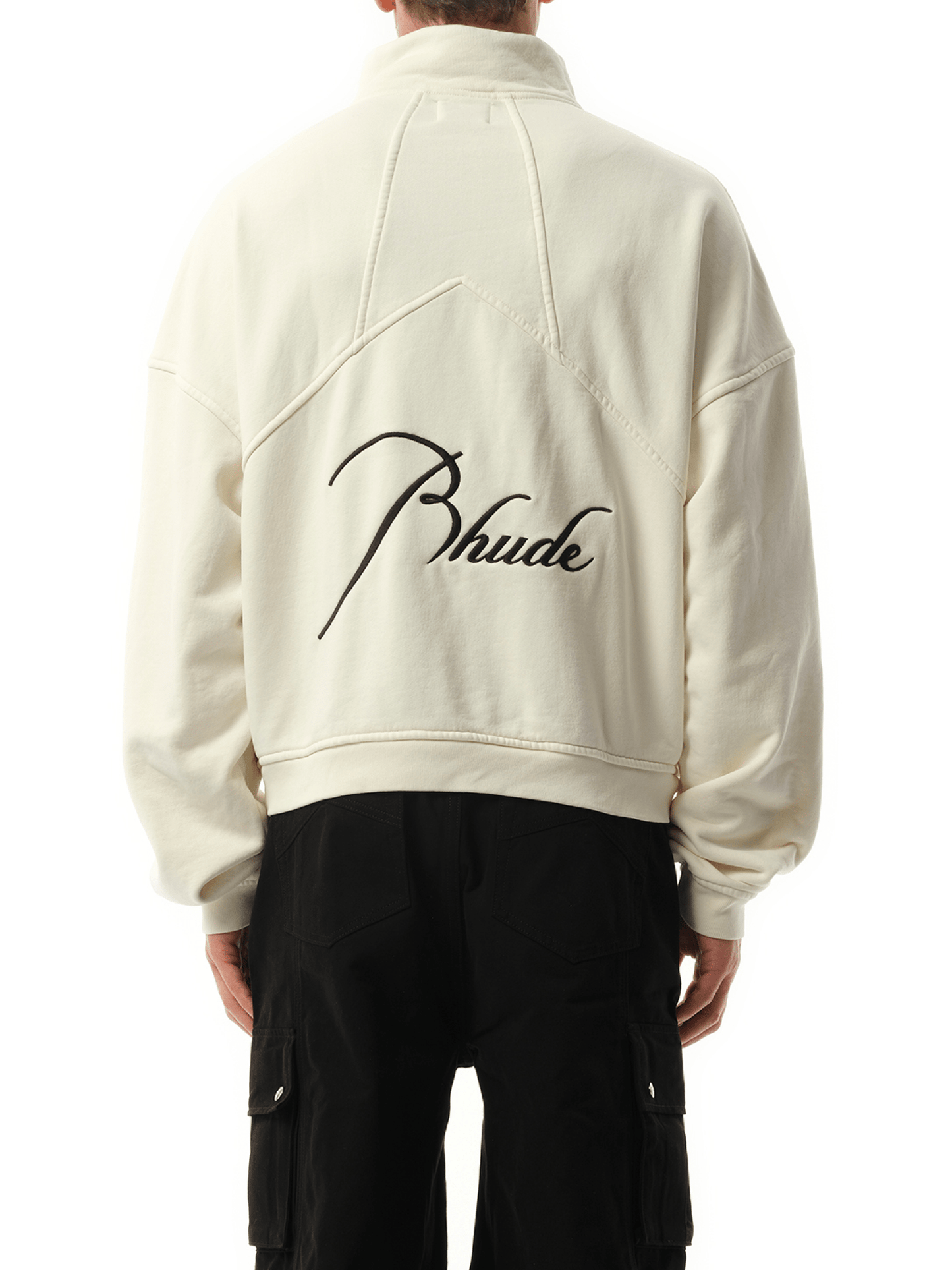 Rhude Quarter Sweatshirt in Vintage White