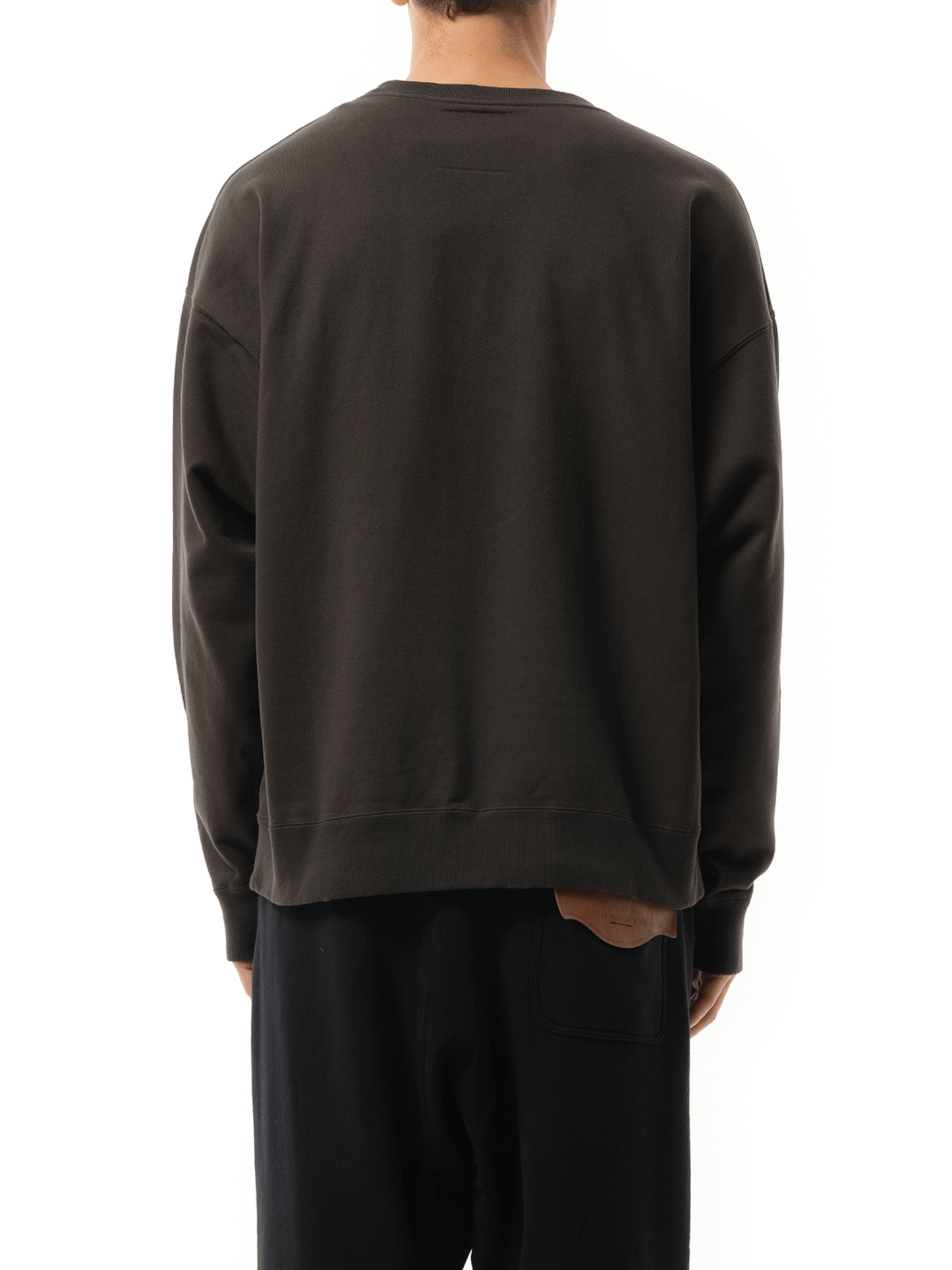 Maison Mihara Yasuhiro Leon Printed Distressed Pullover in Black