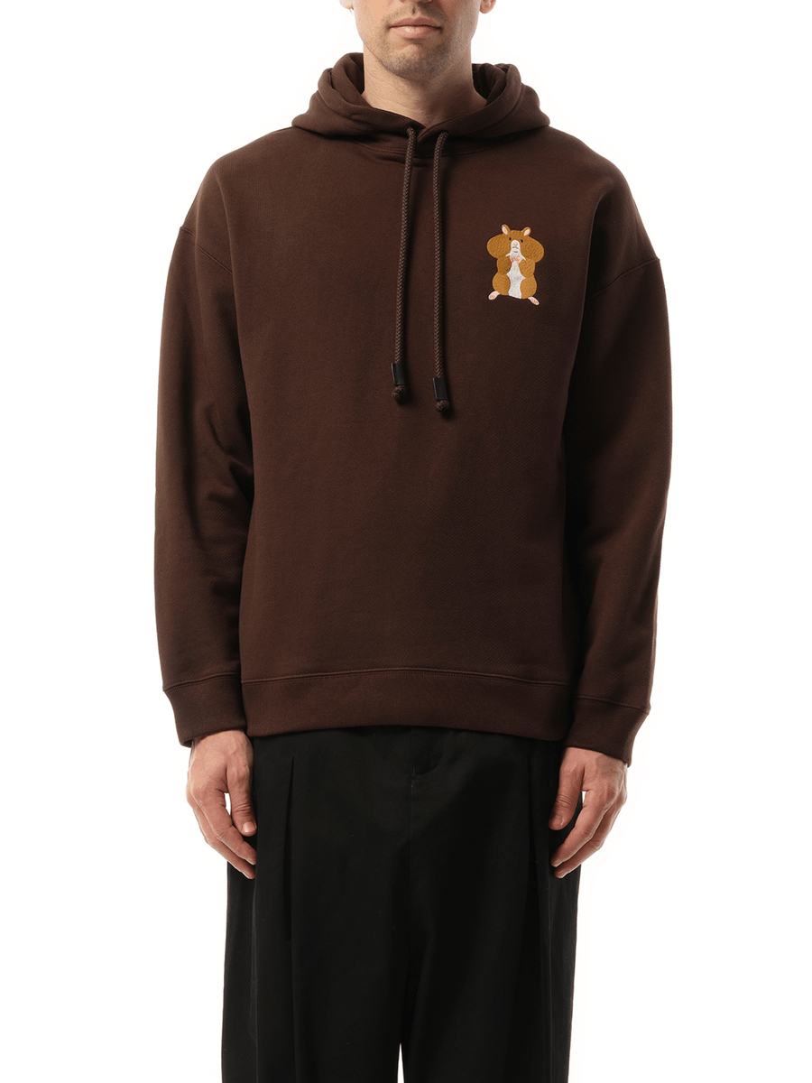 Loewe Suna Fujita Hamster Hoodie in Dark Brown