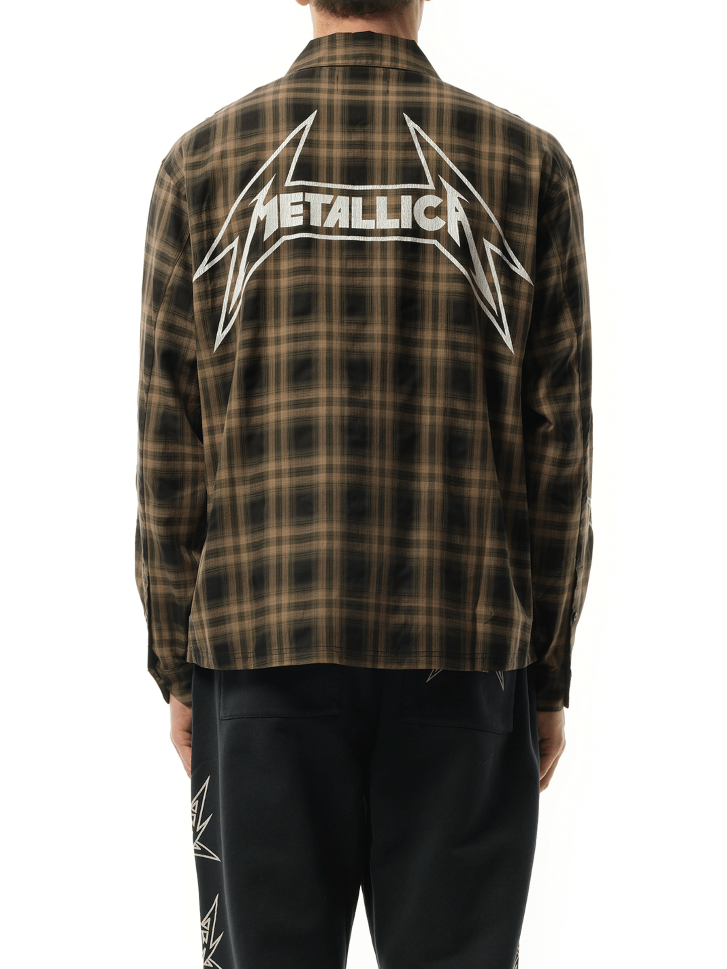Represent Metallica Check Shirt in Tobacco