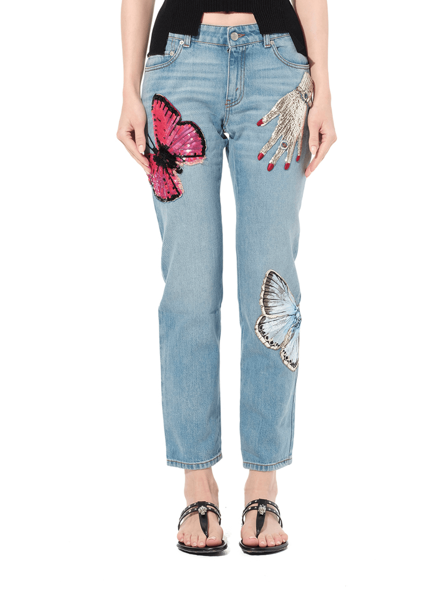 Denim Pants with Print