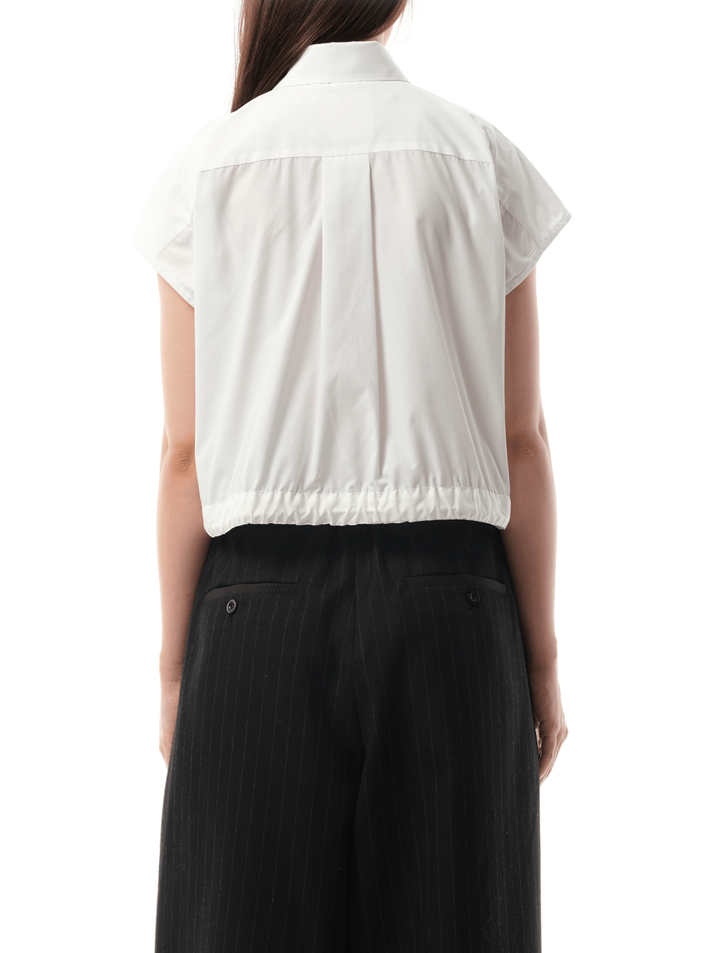 Sacai S Cotton Poplin Shirt in Off White