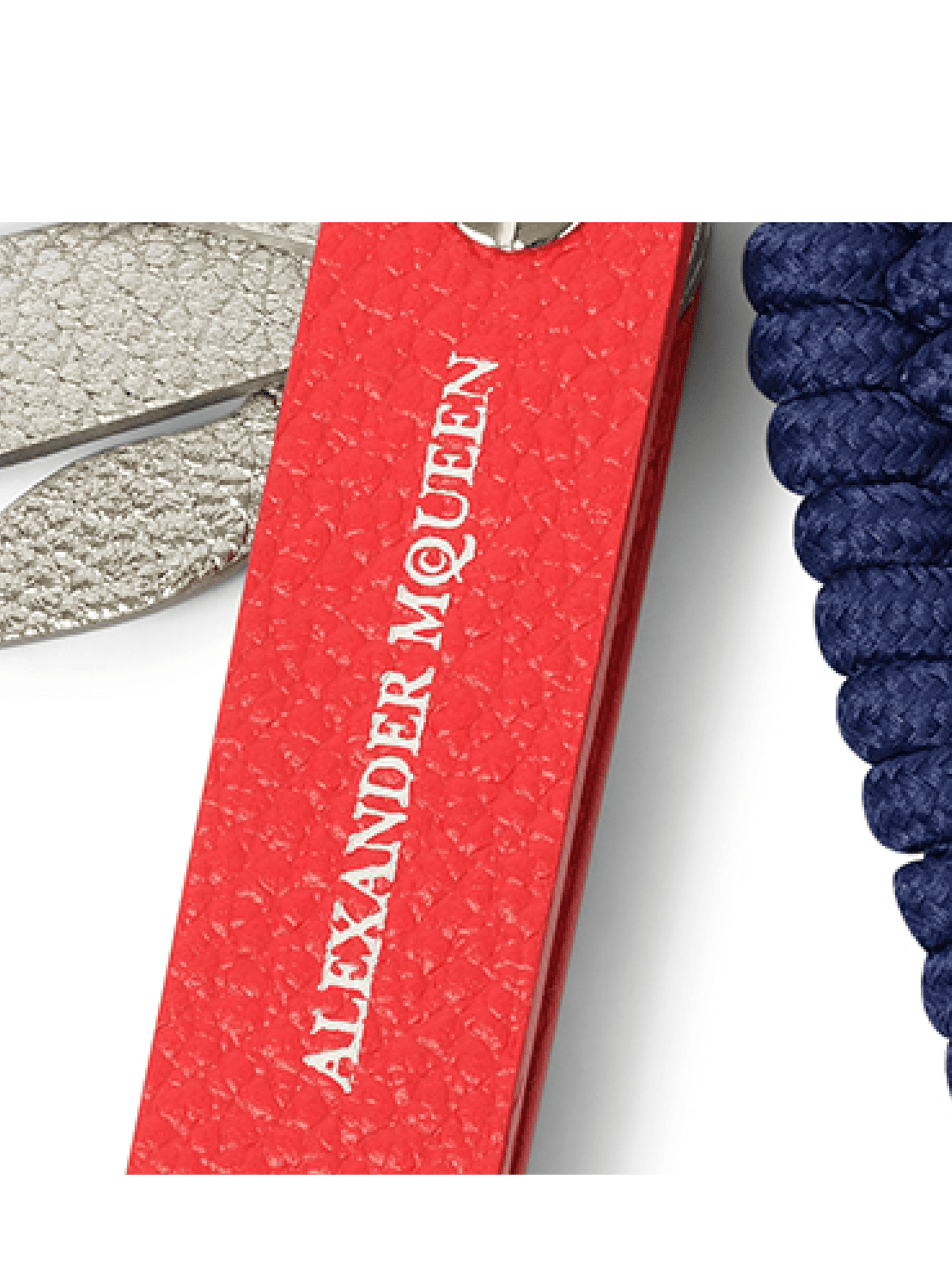 Braid Knife Keyring in Red