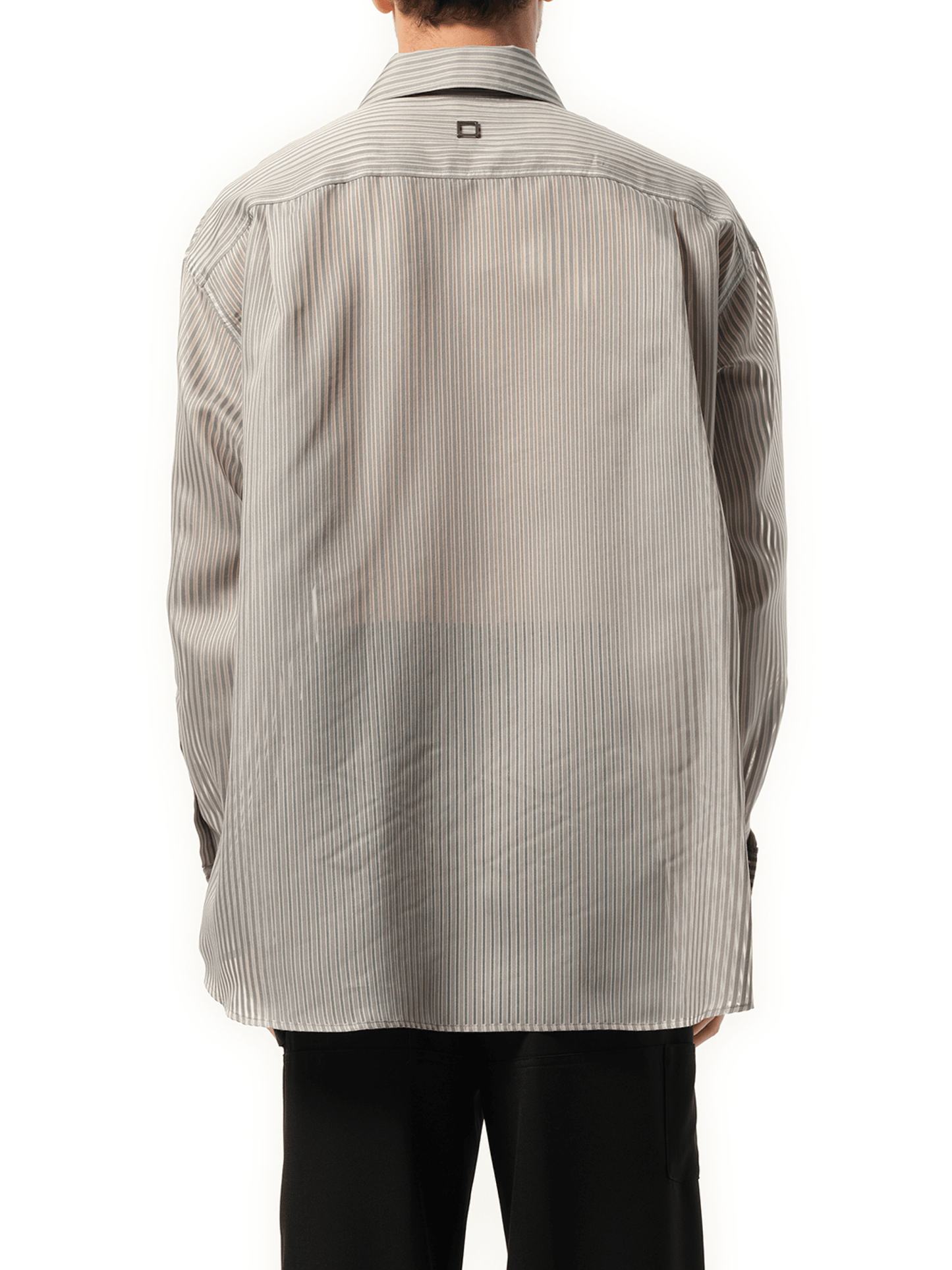 Wooyoungmi Sheer Stripe Shirt in Grey