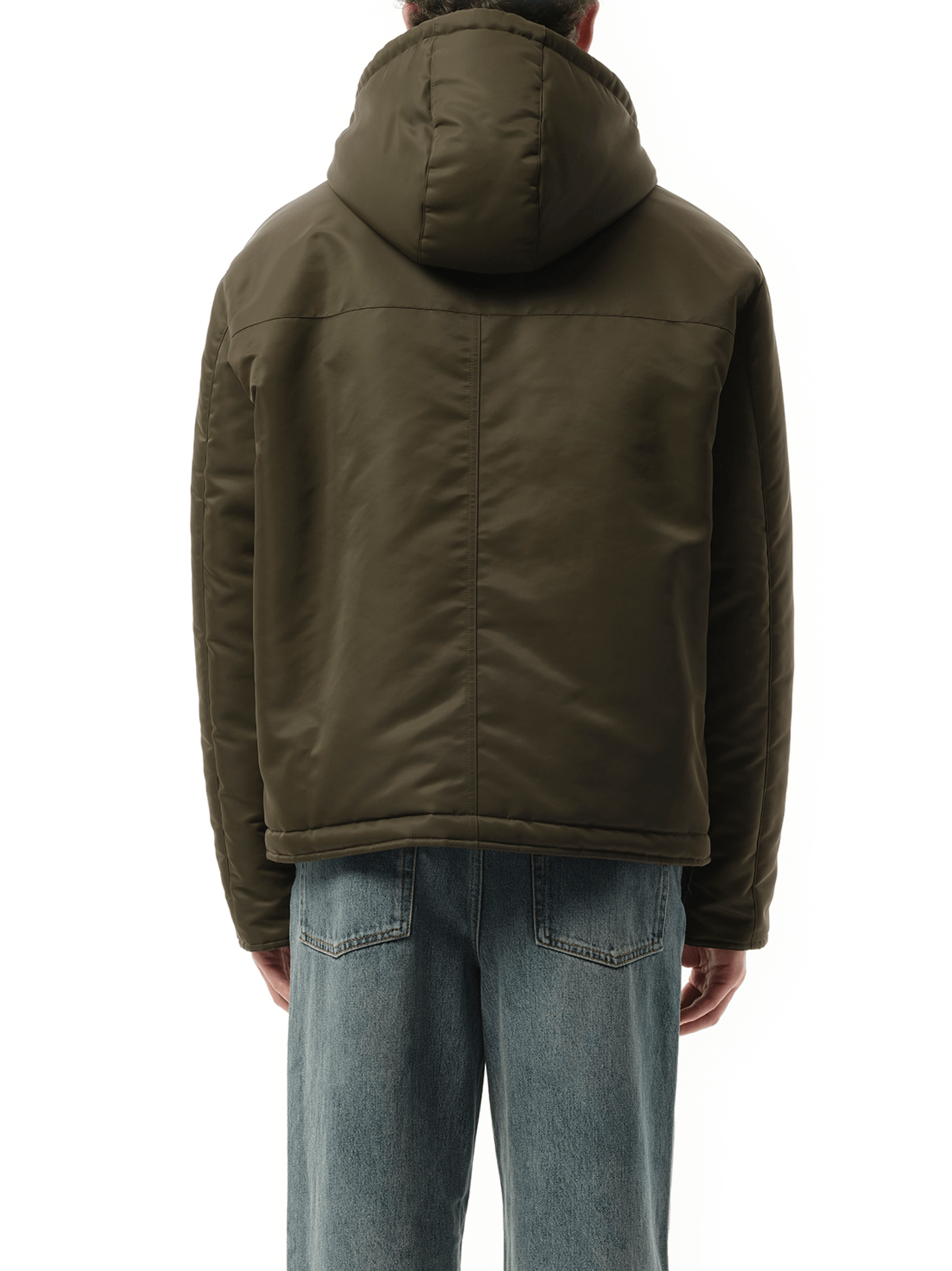 Loewe Padded Hood Jacket in Khaki Green