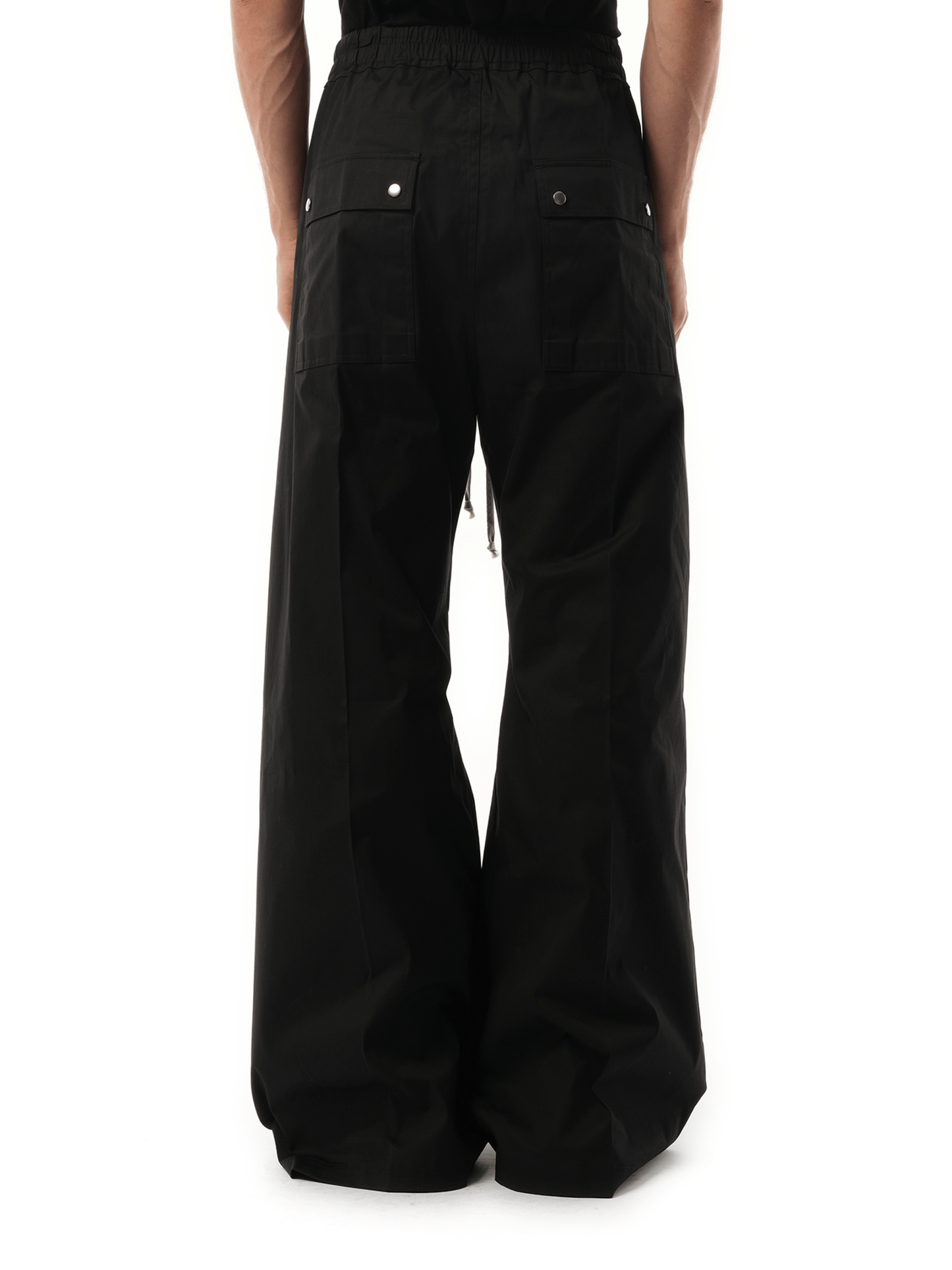 Rick Owens Heavy Cotton Wide Bela Pants in Black