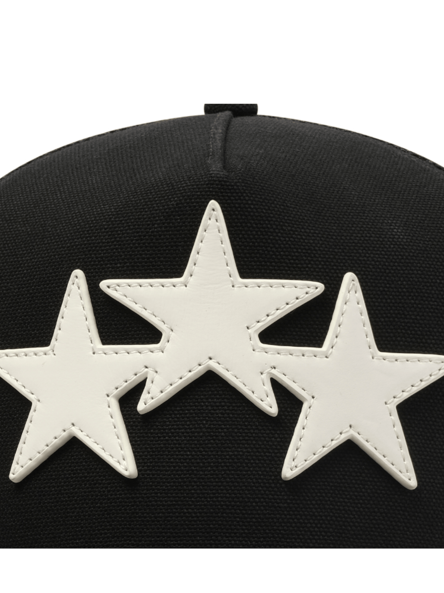 Amiri 3 Star Trucker Hat in Black/White