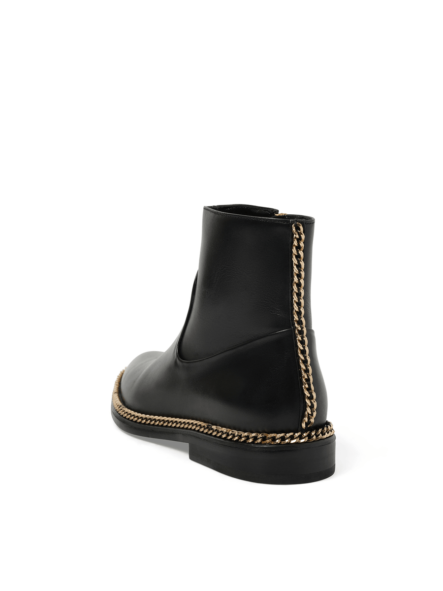Chain Bootie in Black Back View | LANVIN