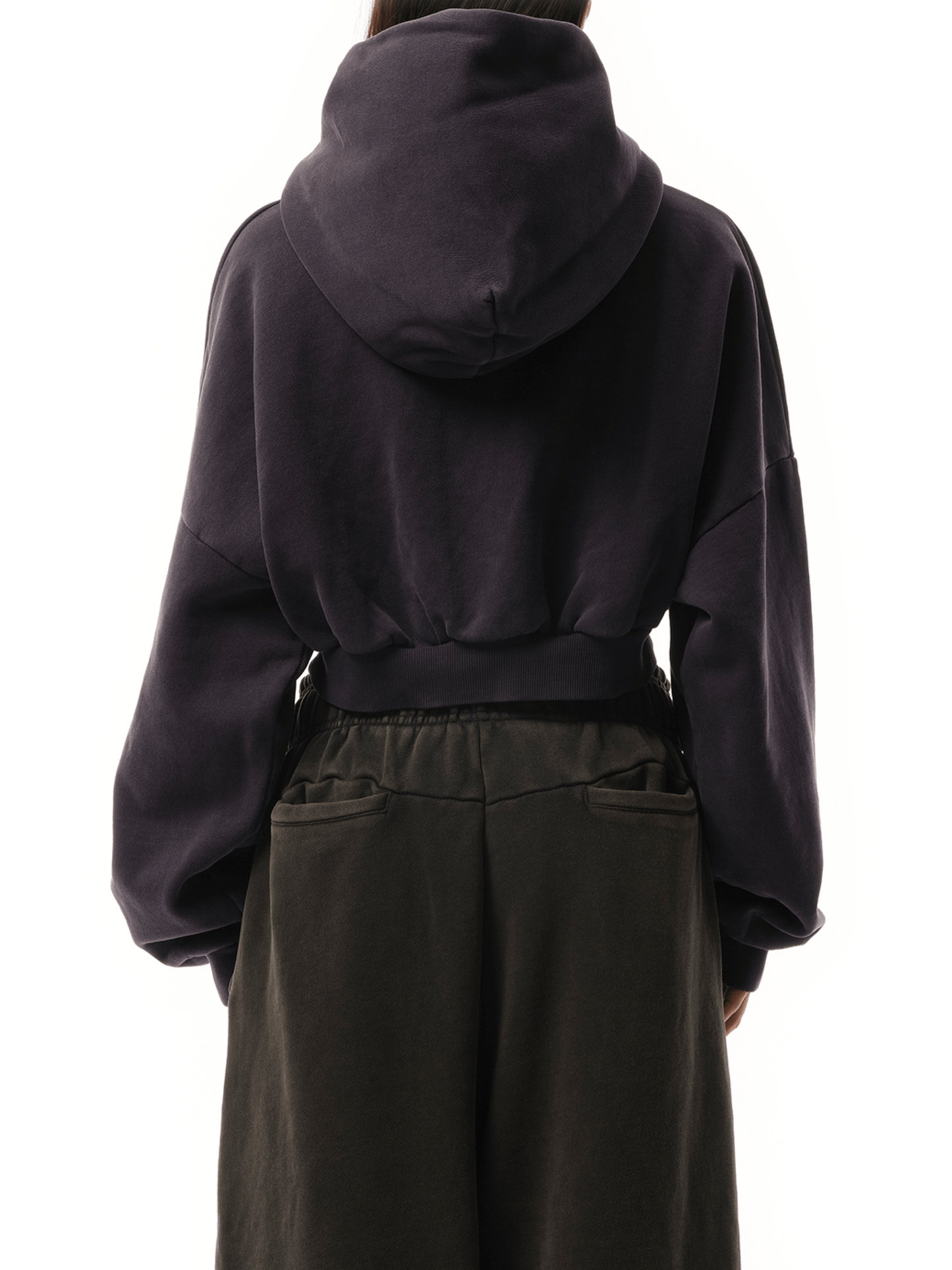 Entire Studios Cropped Heavy Hood in Ink