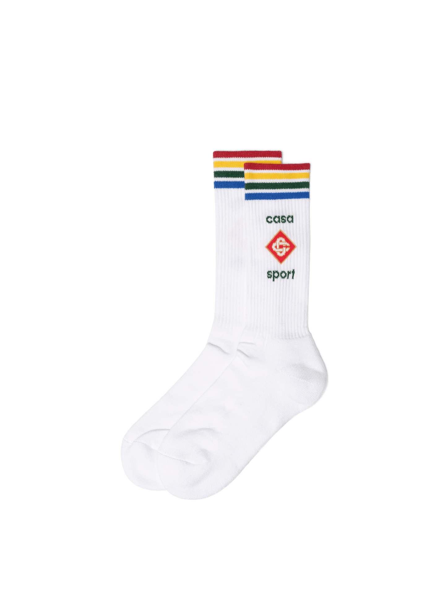 Casablanca Casa Sport Rainbow Socks in White