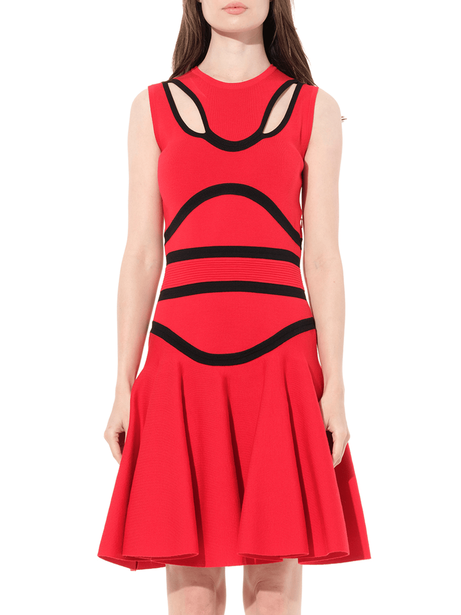 Sleeveless Mini Dress in Red