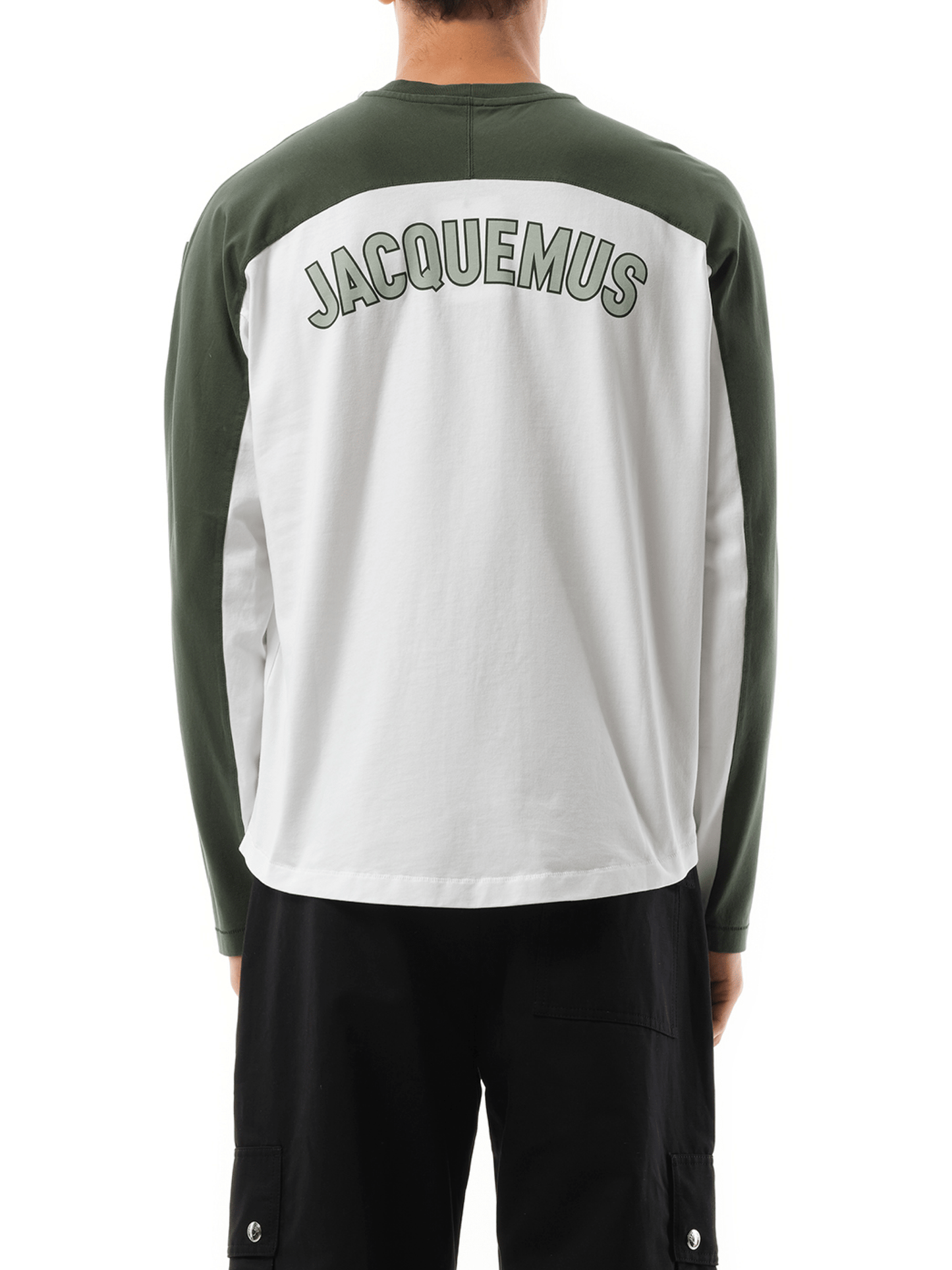 Jacquemus Le T-Shirt Baseball Long Sleeve in Green