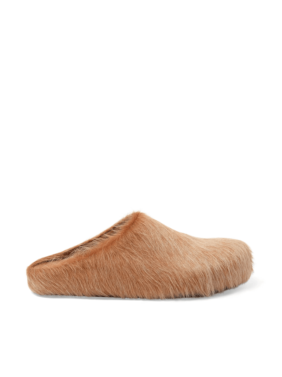 Fussbett Sabot Mule in Winter Wheat Side View | MARNI
