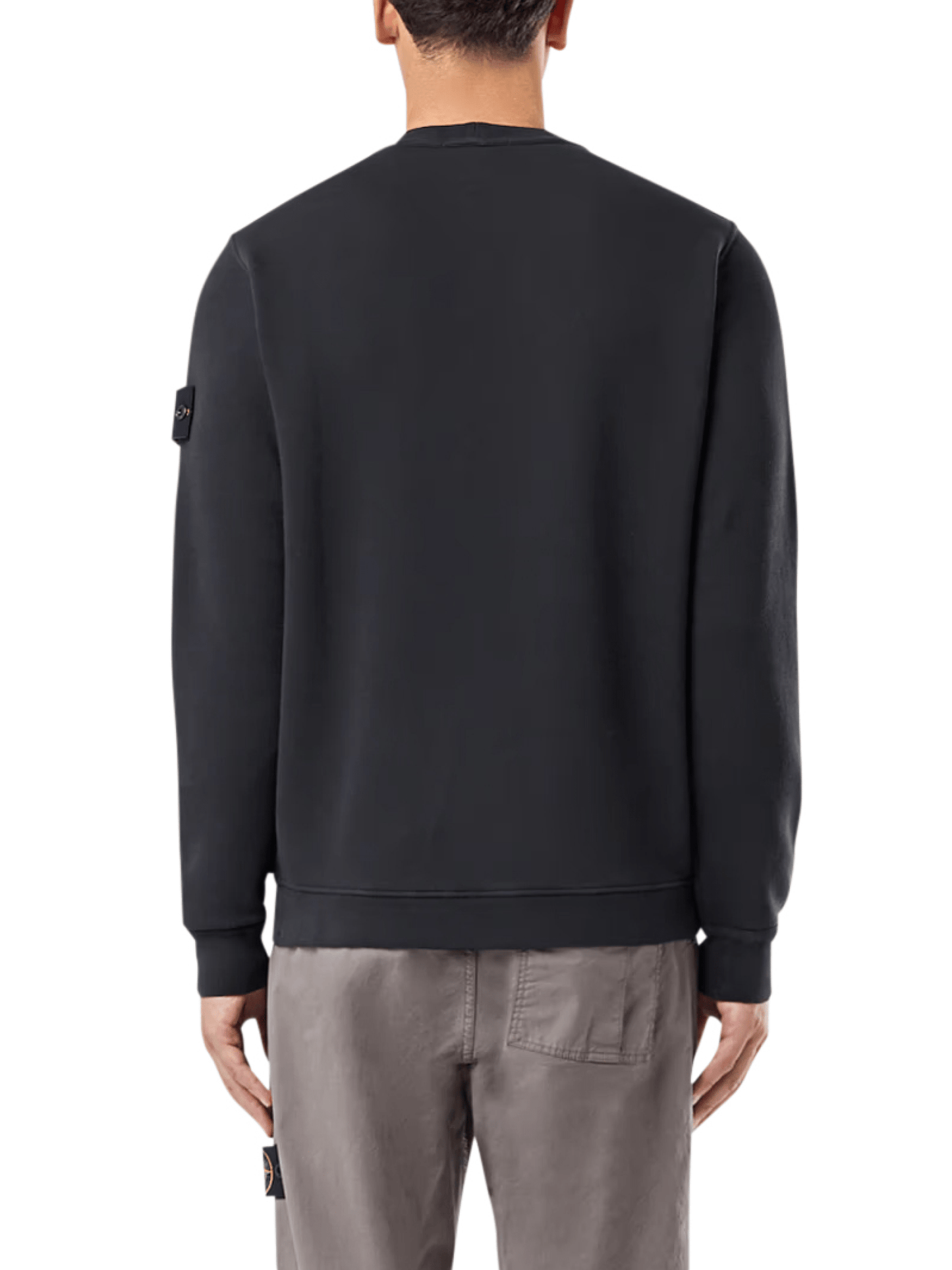 Diagonal Fleece Sweatshirt in Black