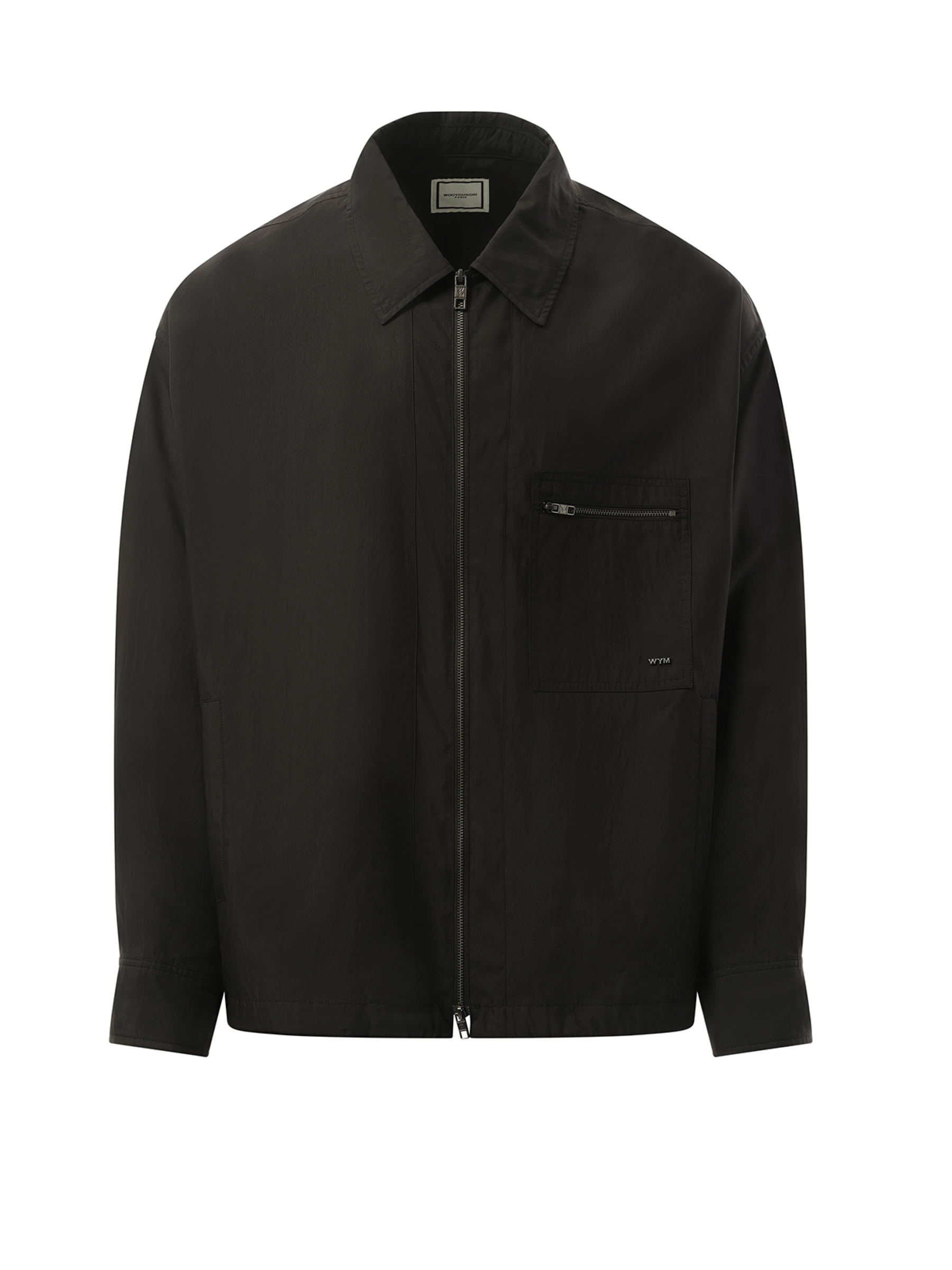 Wooyoungmi Nylon Zip Shirt in Black