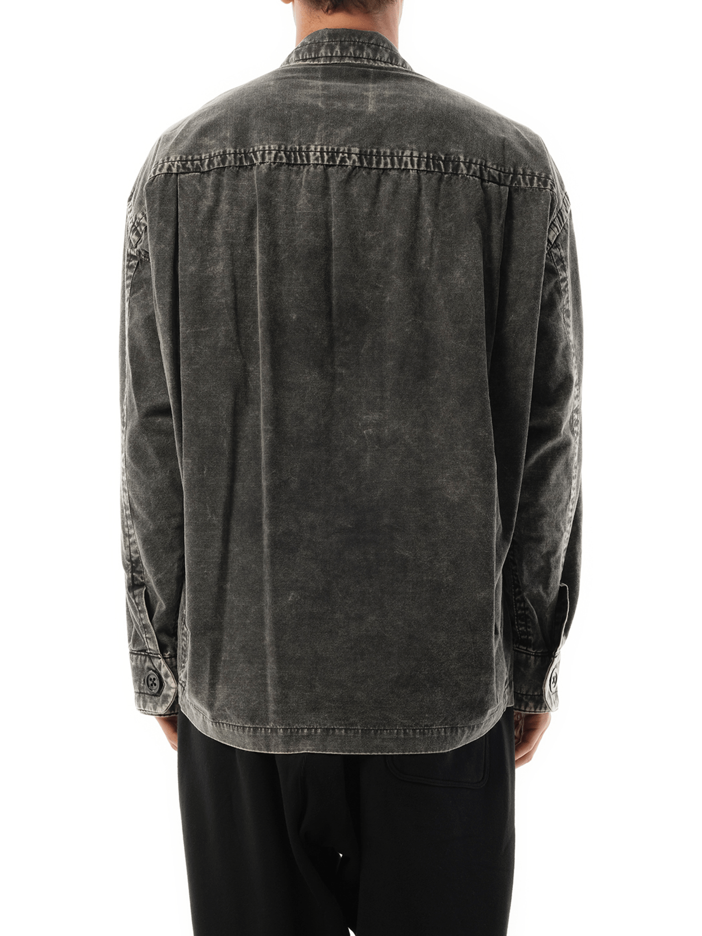 Maison Mihara Yasuhiro Amateur Sewn Military Shirt in Black