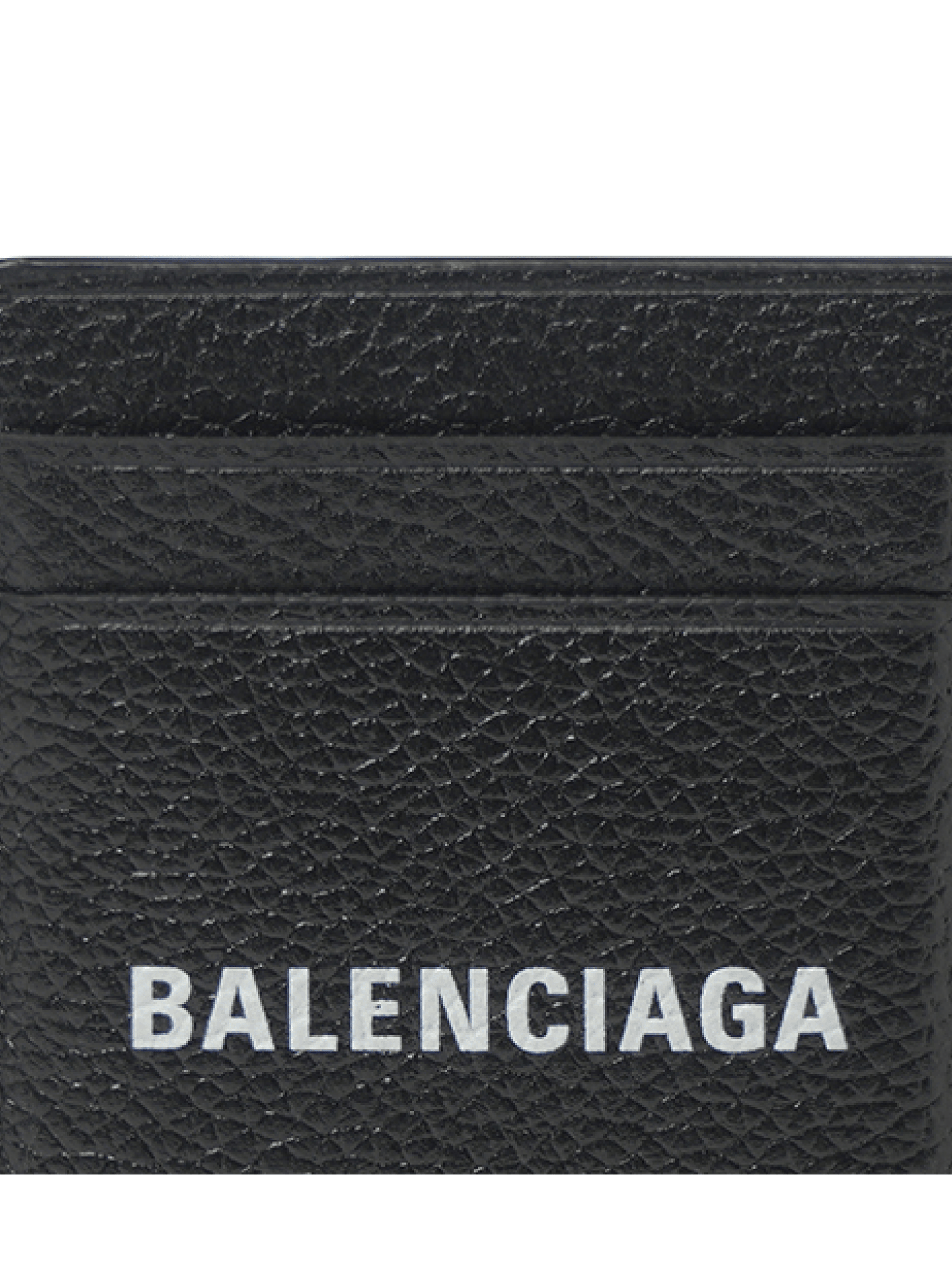 Balenciaga Grained Calf Magnet Card Holder in Black