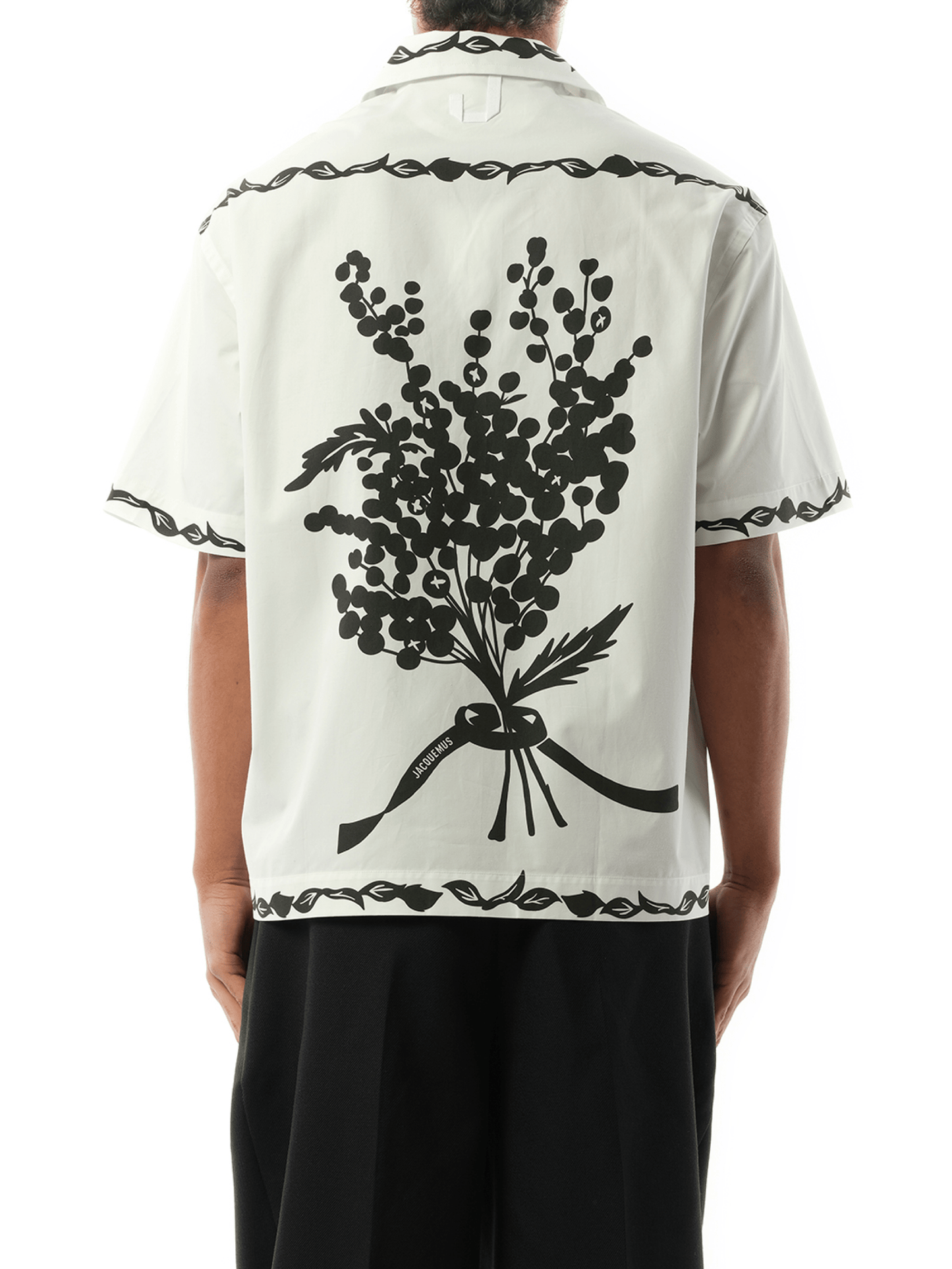 La Chemise Jean Mimosa Frise Print in Black