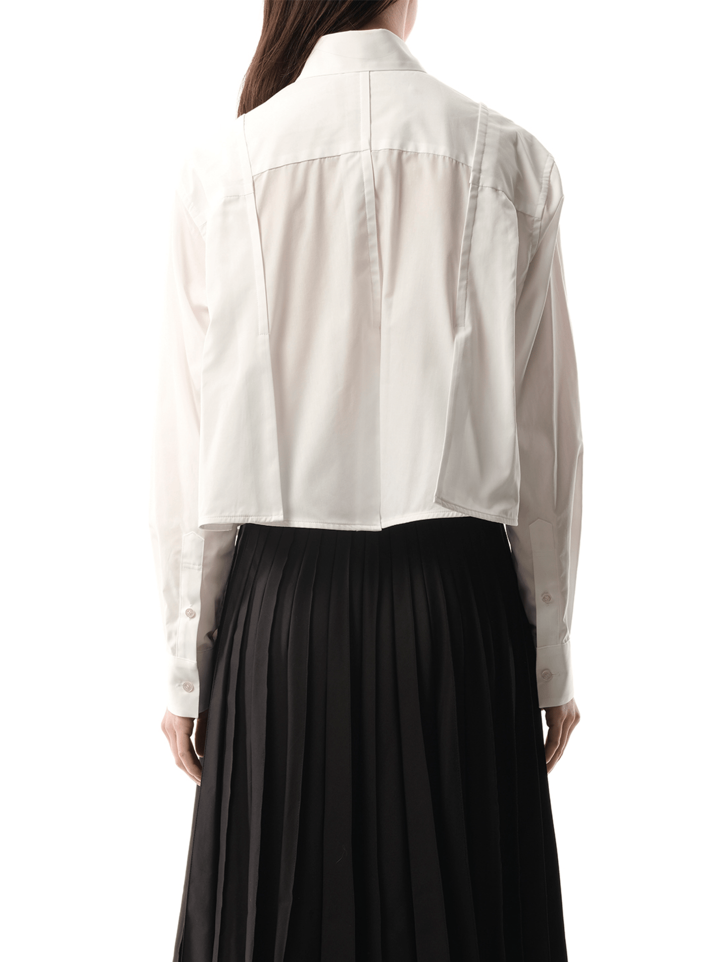 Reconstructed Cotton Poplin Shirt in Off White