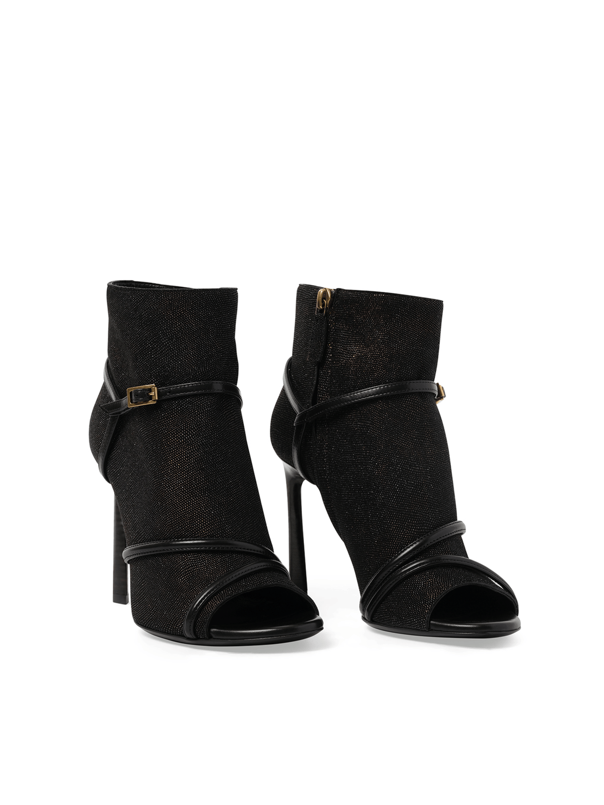 Sandal Bootie in Black Front View | LANVIN
