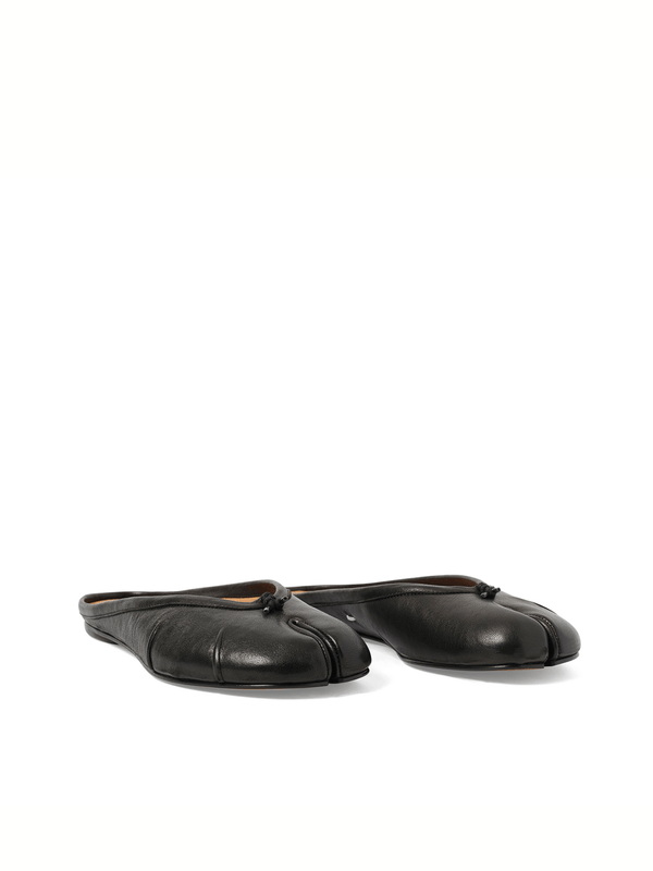Tabi Ballerina Mule in Black Front View | MAISON MARGIELA