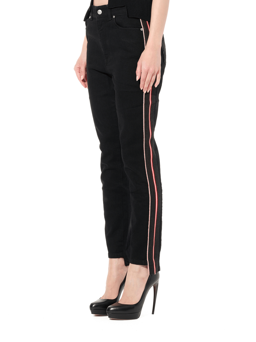 Emb Denim Jeans in Black