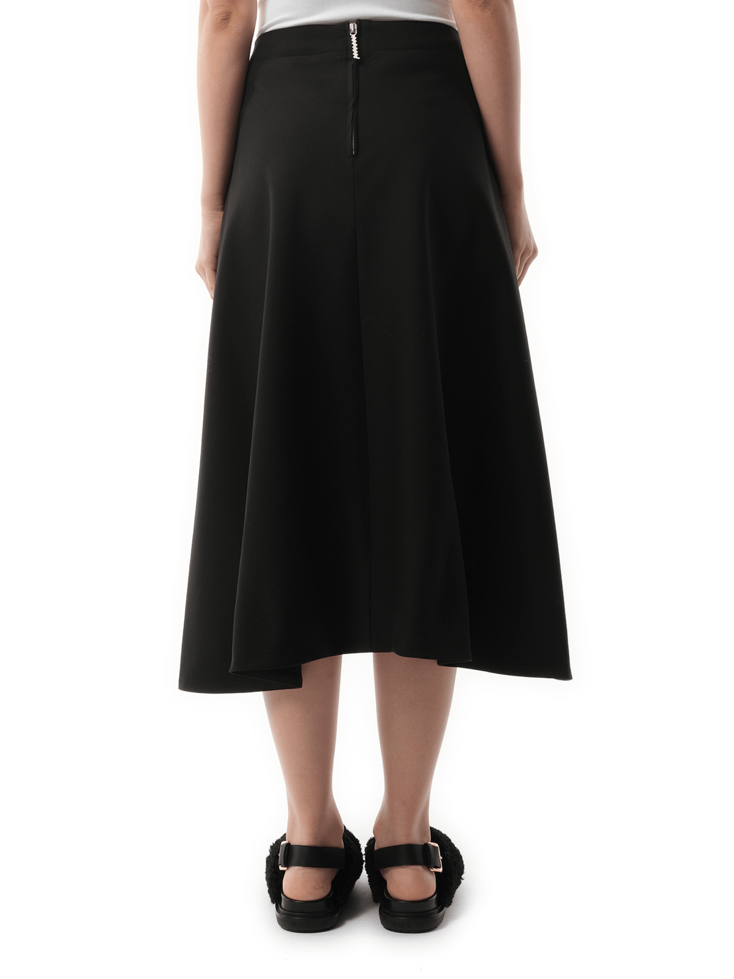 Midi Circle Skirt in Black