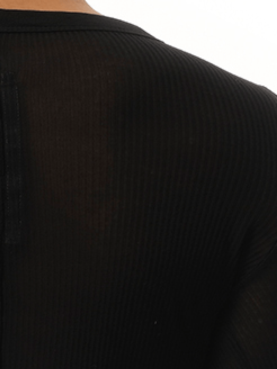 Rick Owens Rib Long Sleeve T-Shirt in Black