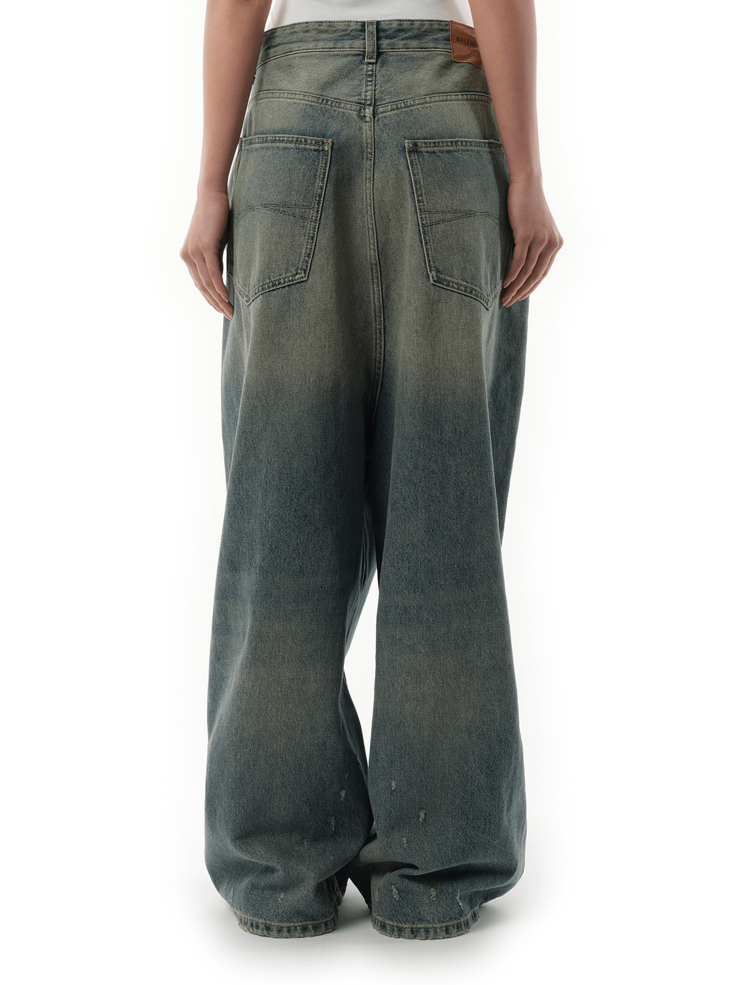 Low Crotch Jeans in Blue Rust