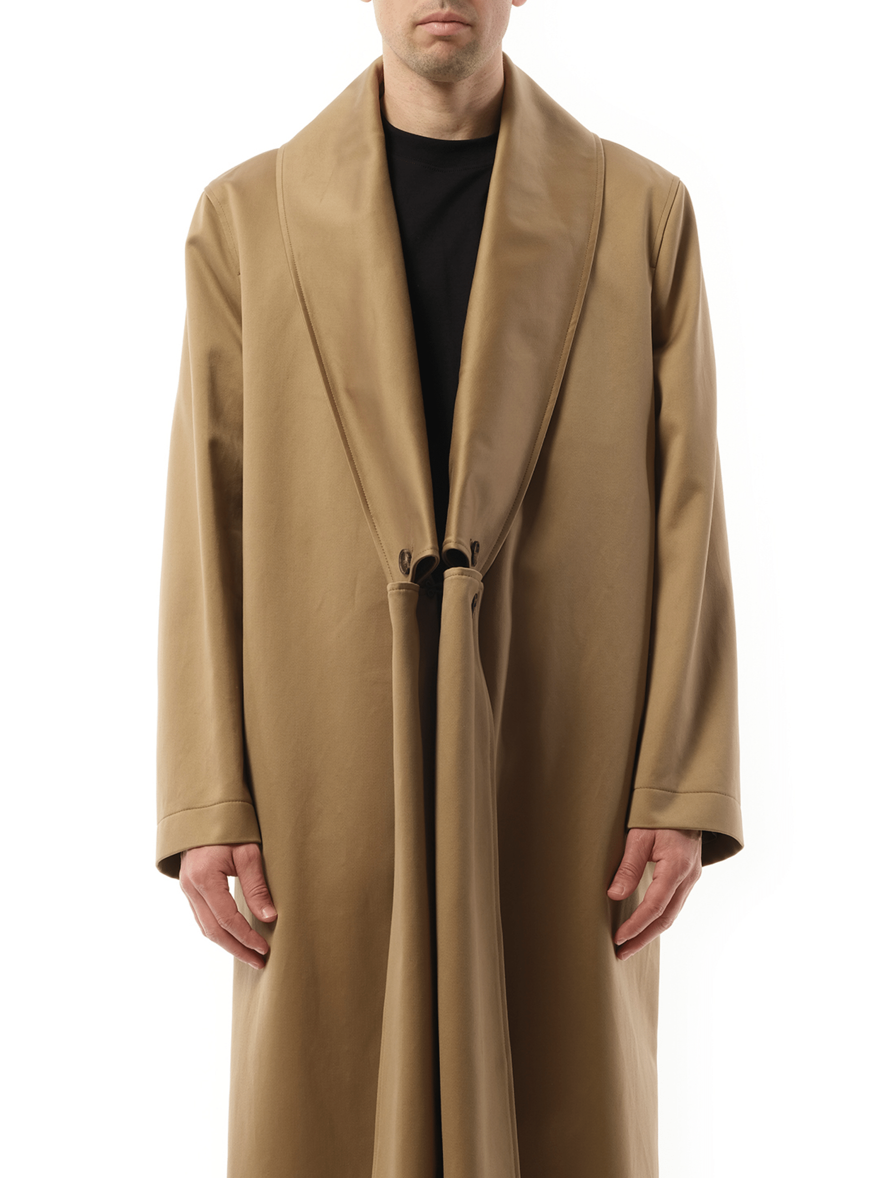 Loewe Shawl Collar Coat in Beige