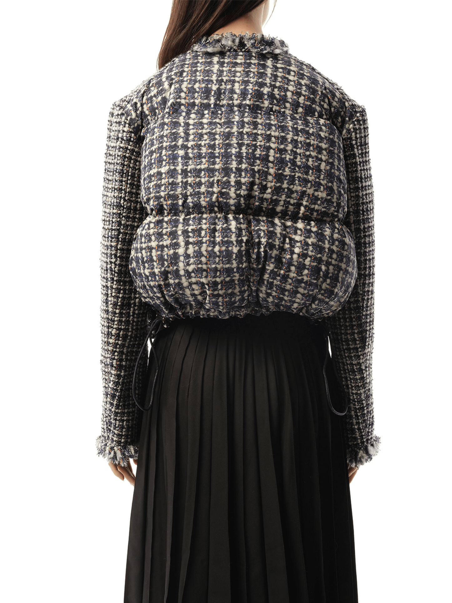 Tweed Jacket in Off White/Blue