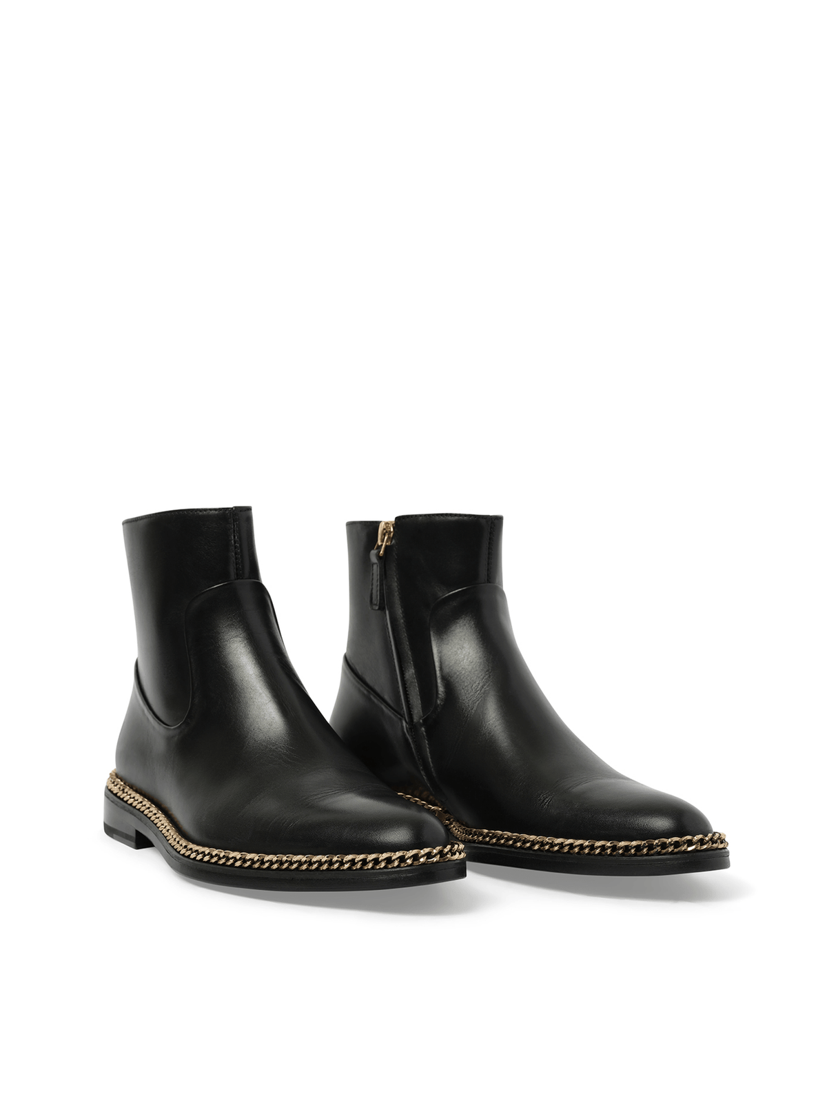 Chain Bootie in Black Front View | LANVIN