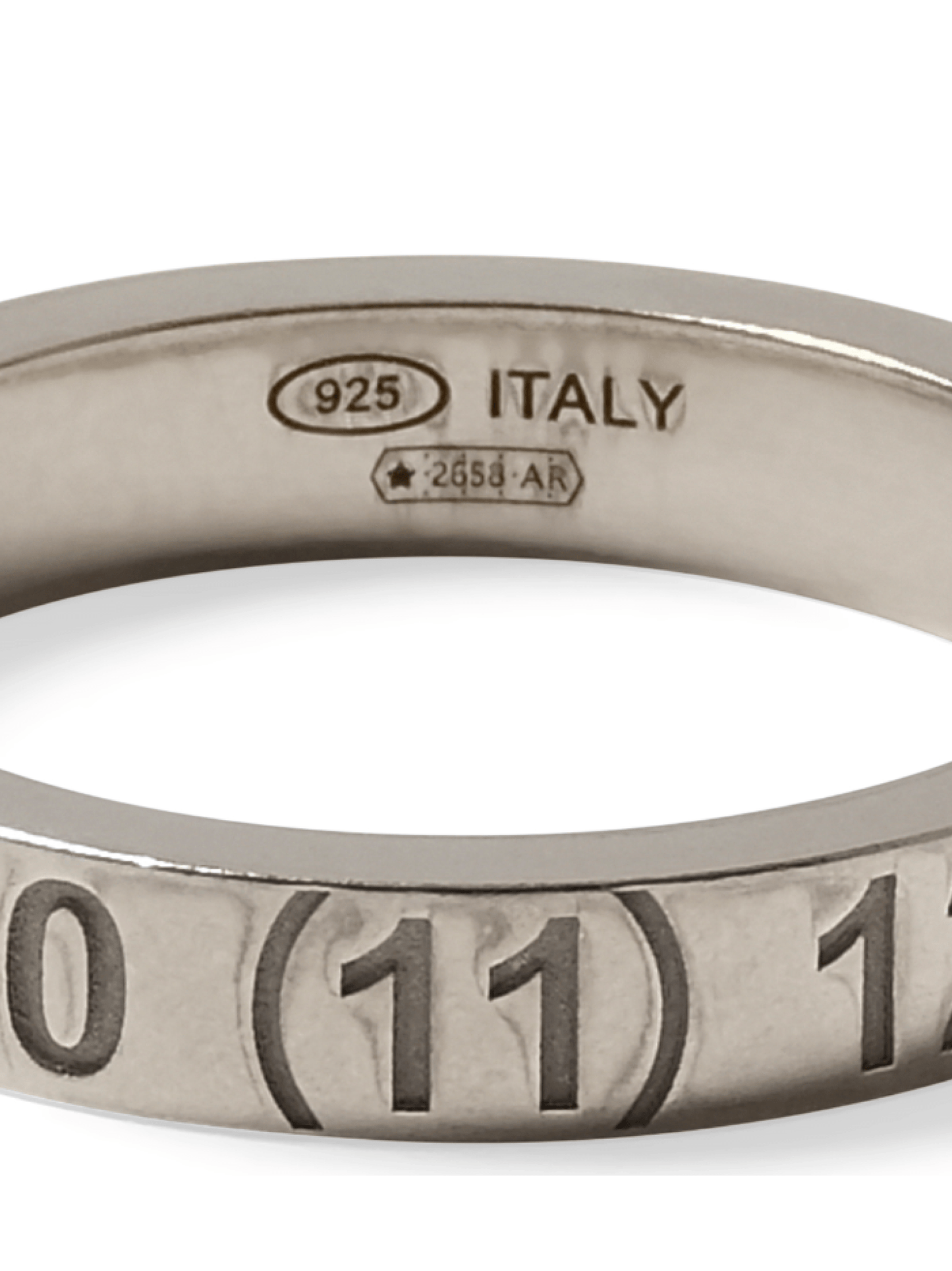 Maison Margiela Numerical 4mm Ring in Silver