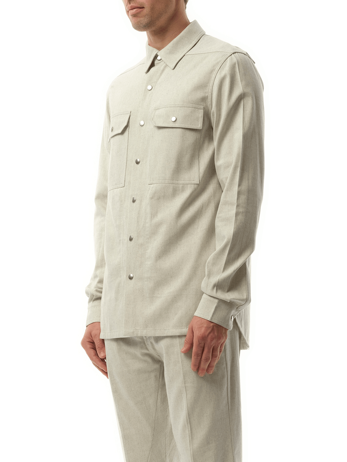 Rick Owens Denim Outershirt in Dinge