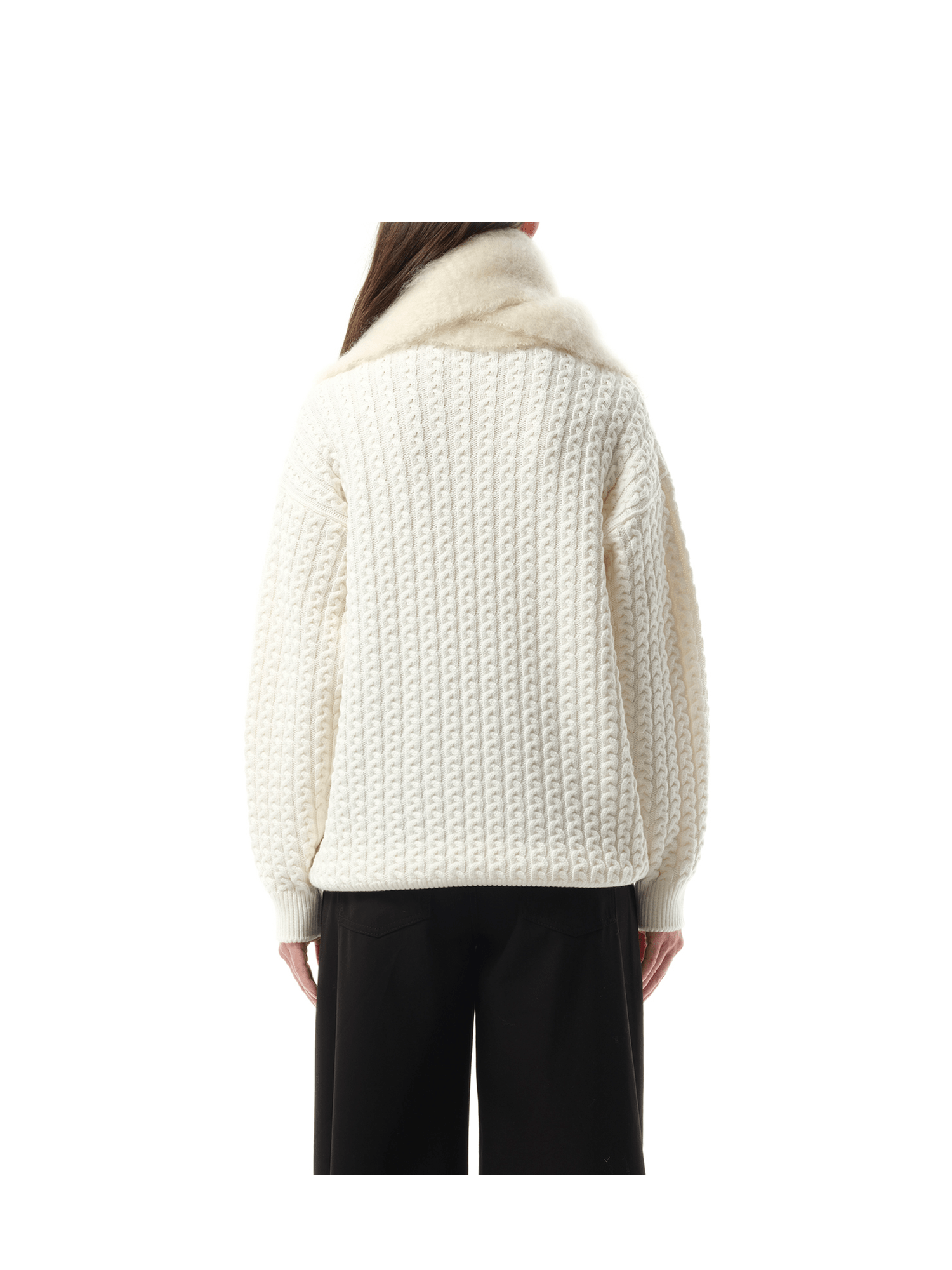 Loewe Mohair Blend Scarf in White
