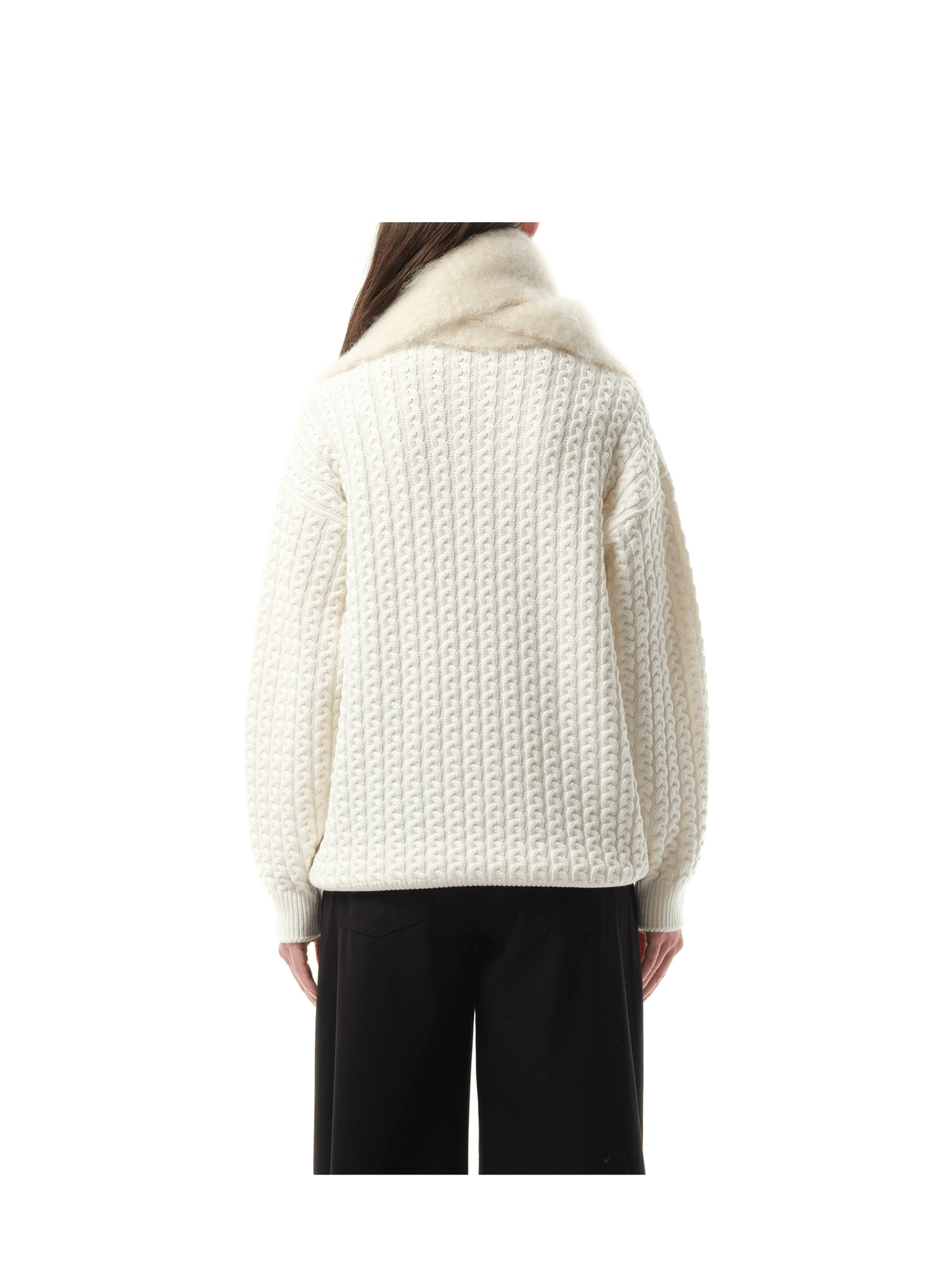 Loewe Mohair Blend Scarf in White