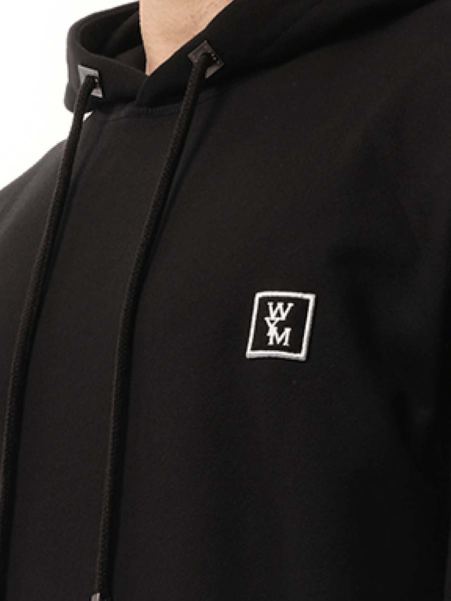 WYM Patch Hoodie in Black