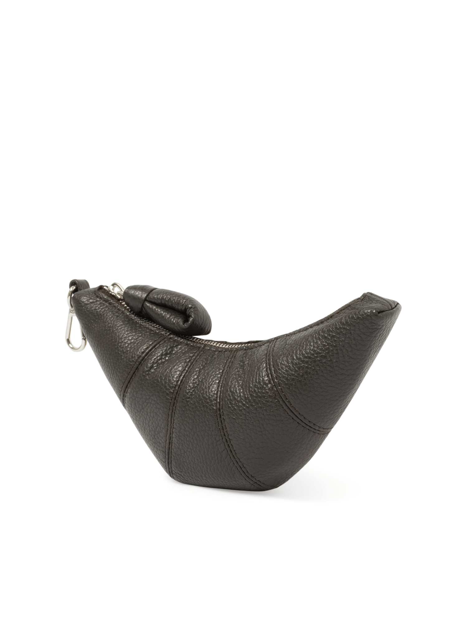 Lemaire Crossbody Croissant Coin Purse in Dark Chocolate